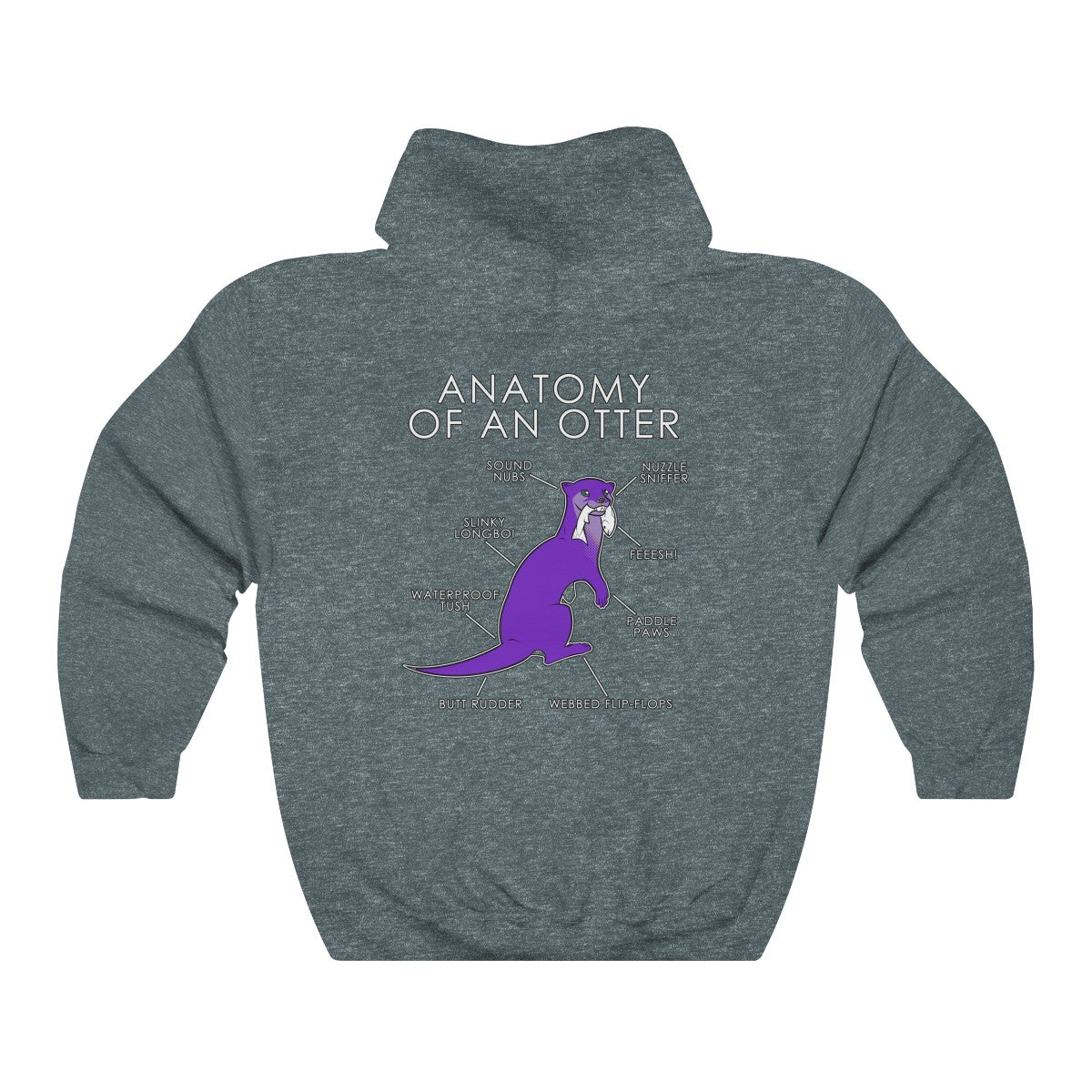 Otter Purple - Hoodie Hoodie Artworktee Dark Heather S 