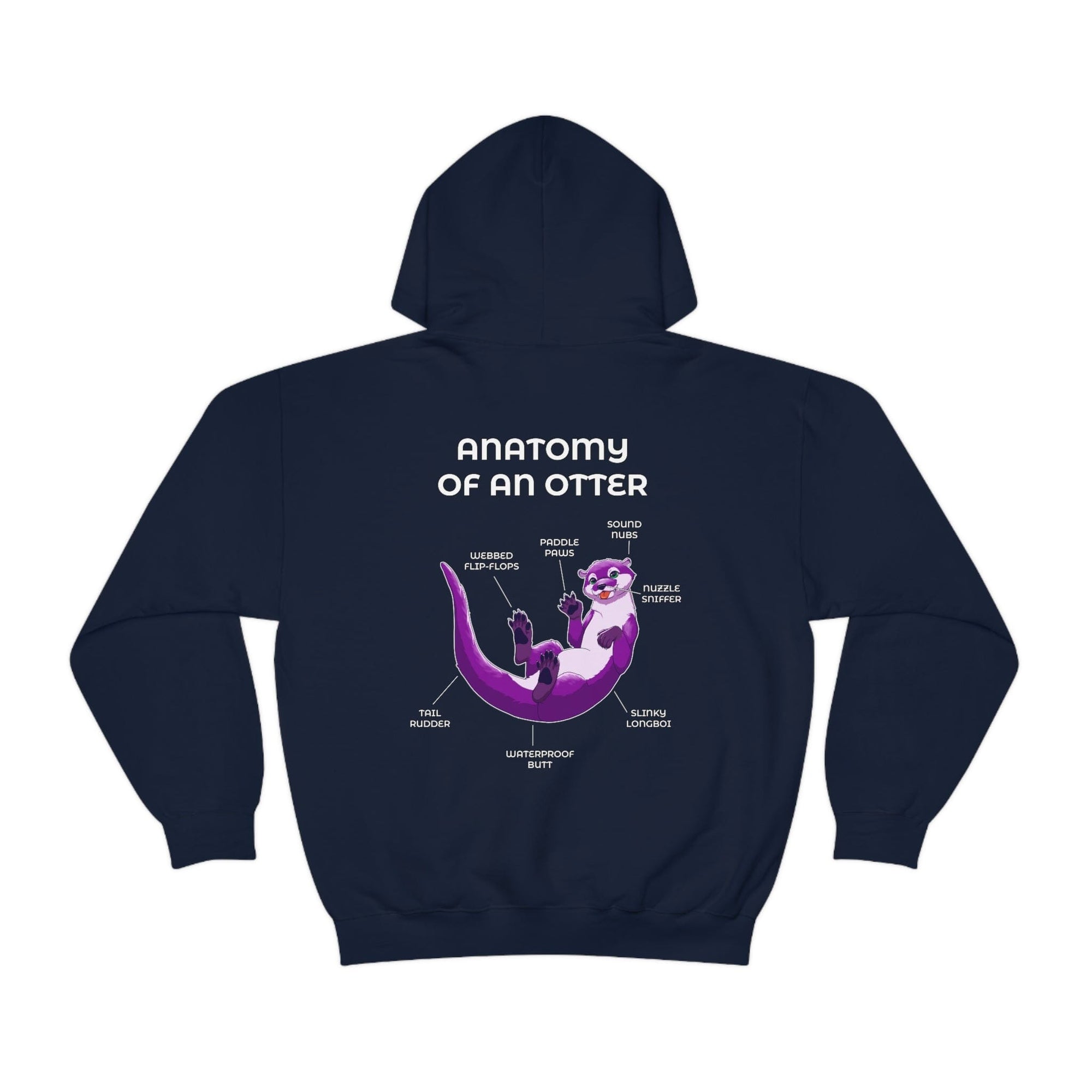 Otter Purple - Hoodie Hoodie Artworktee Navy Blue S 