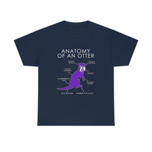 Otter Purple - T-Shirt T-Shirt Artworktee Navy Blue S 