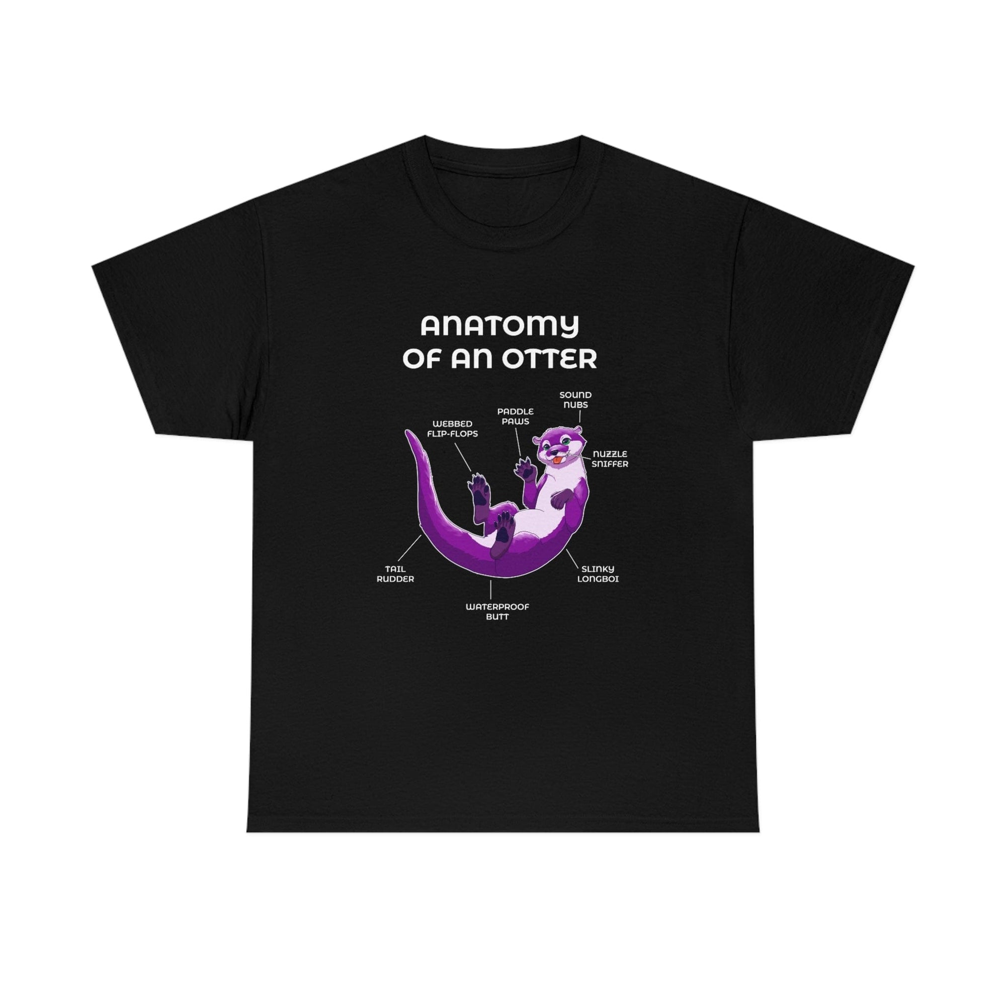 Otter Purple - T-Shirt T-Shirt Artworktee Black S 