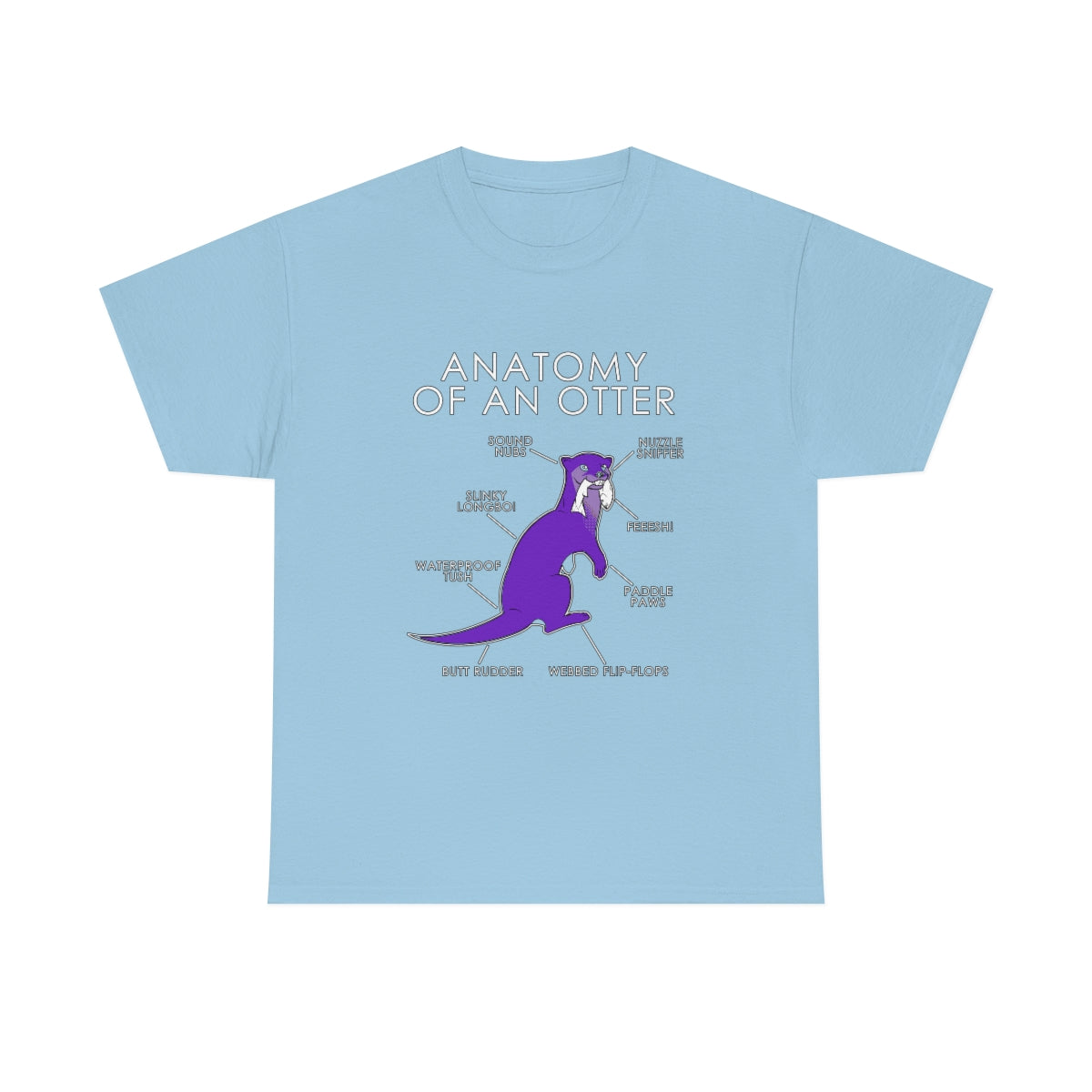 Otter Purple - T-Shirt T-Shirt Artworktee Light Blue S 