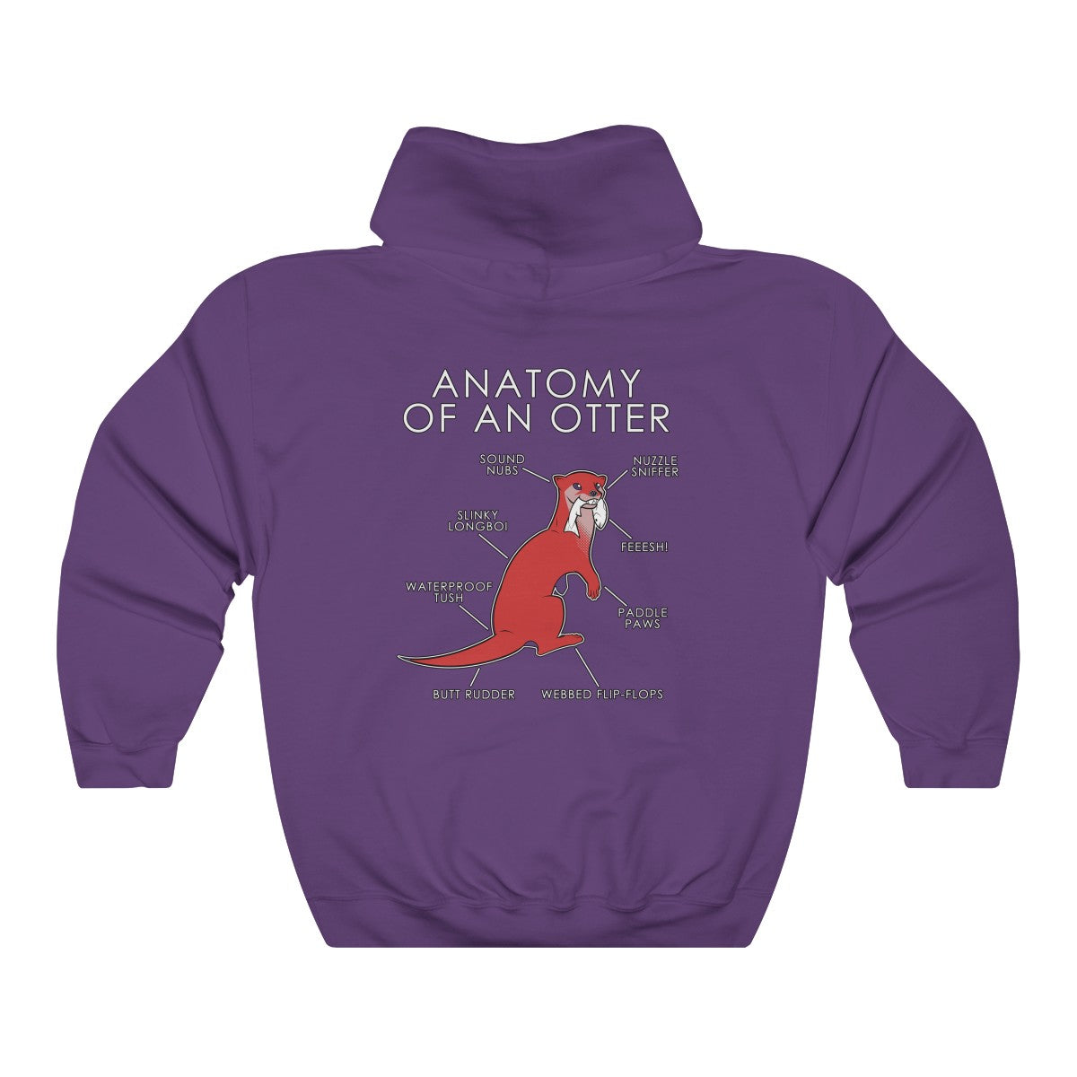 Otter Red - Hoodie Hoodie Artworktee Purple S 