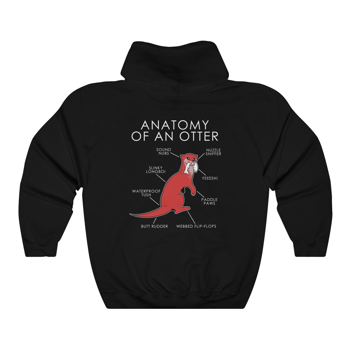 Otter Red - Hoodie Hoodie Artworktee Black S 