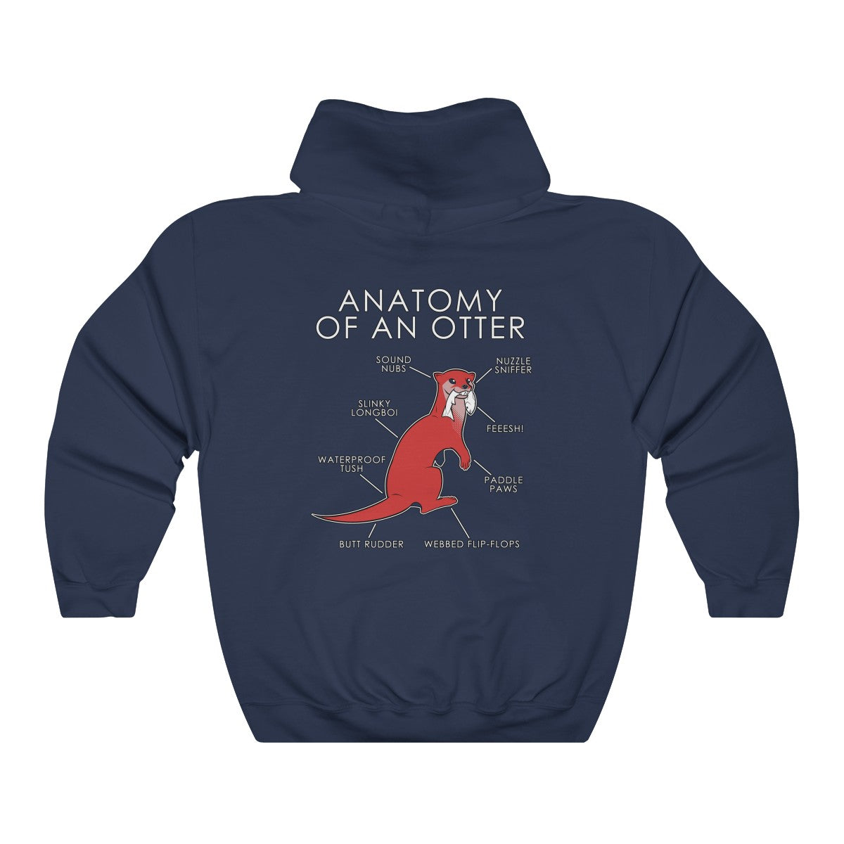 Otter Red - Hoodie Hoodie Artworktee Navy Blue S 