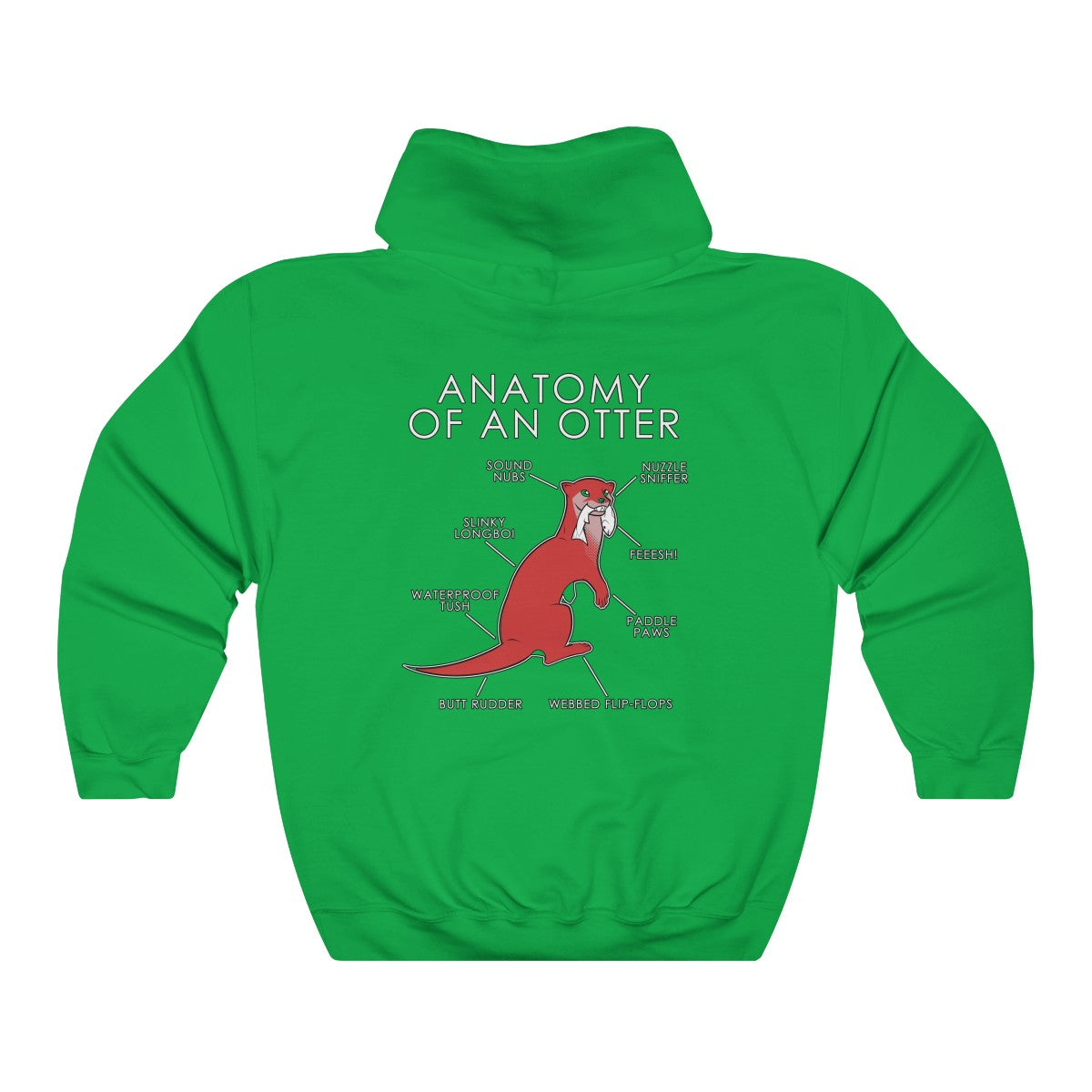 Otter Red - Hoodie Hoodie Artworktee Green S 