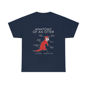 Otter Red - T-Shirt T-Shirt Artworktee Navy Blue S 