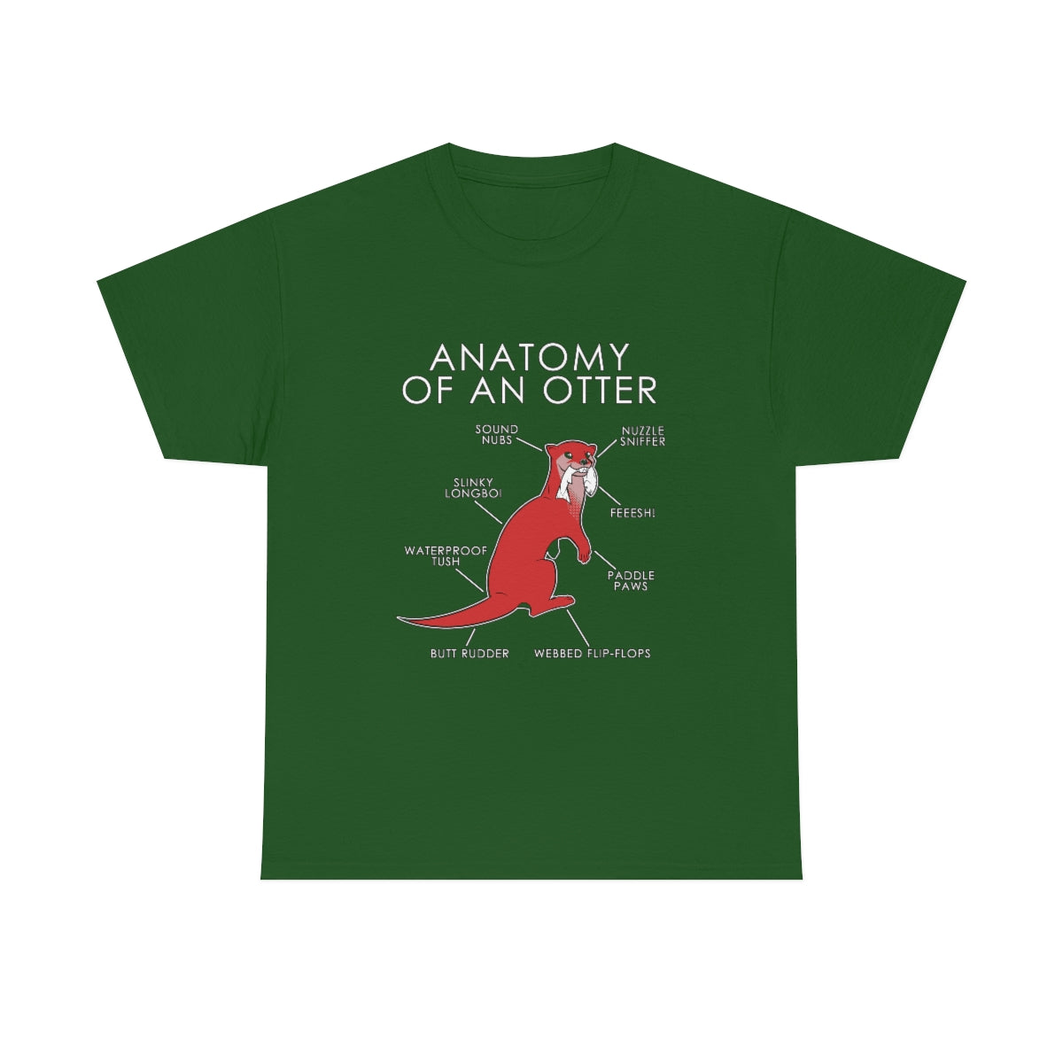 Otter Red - T-Shirt T-Shirt Artworktee Green S 