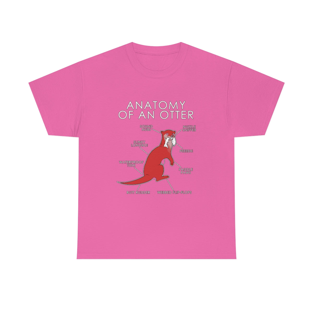 Otter Red - T-Shirt T-Shirt Artworktee Pink S 