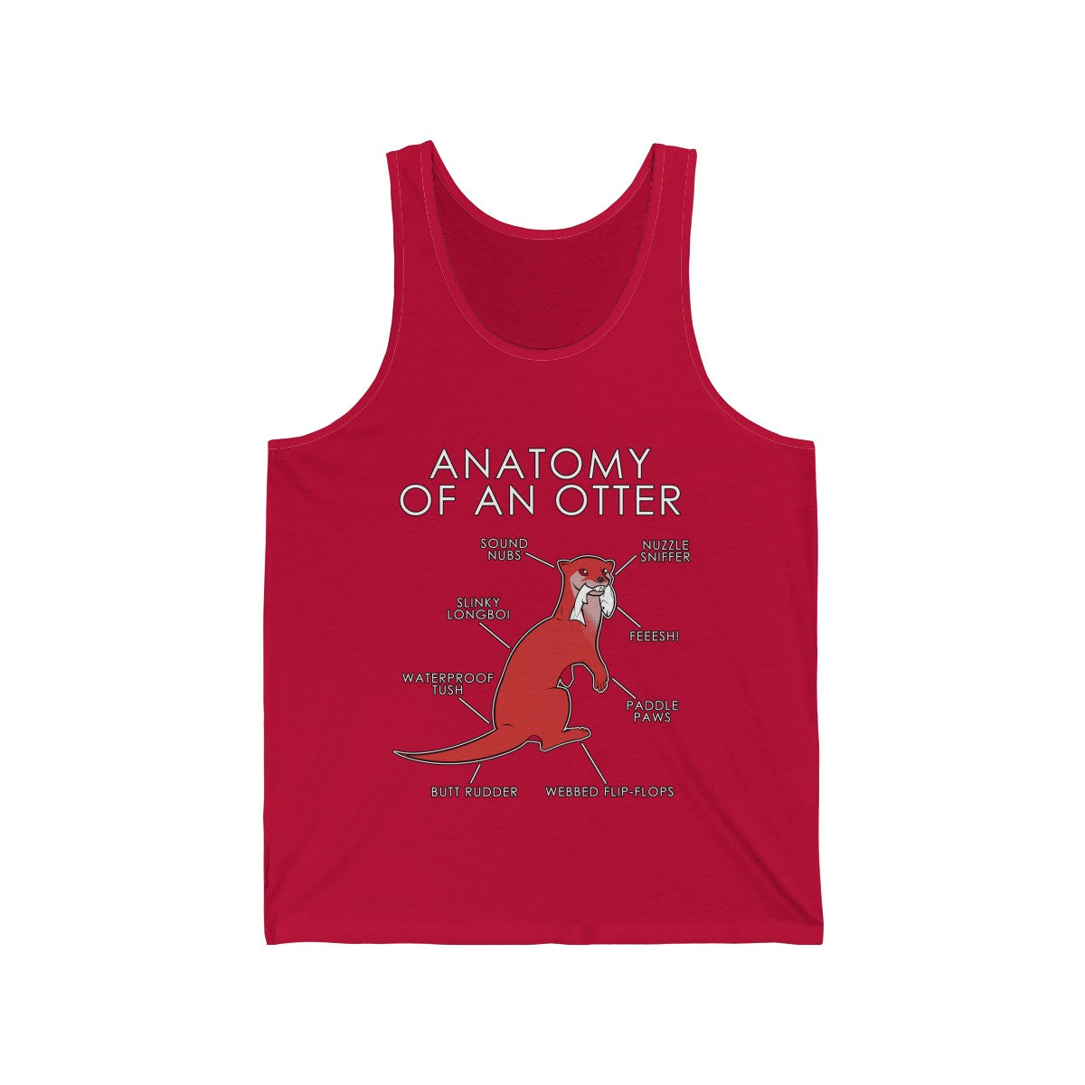 Otter Red - Tank Top Tank Top Artworktee Red XS 