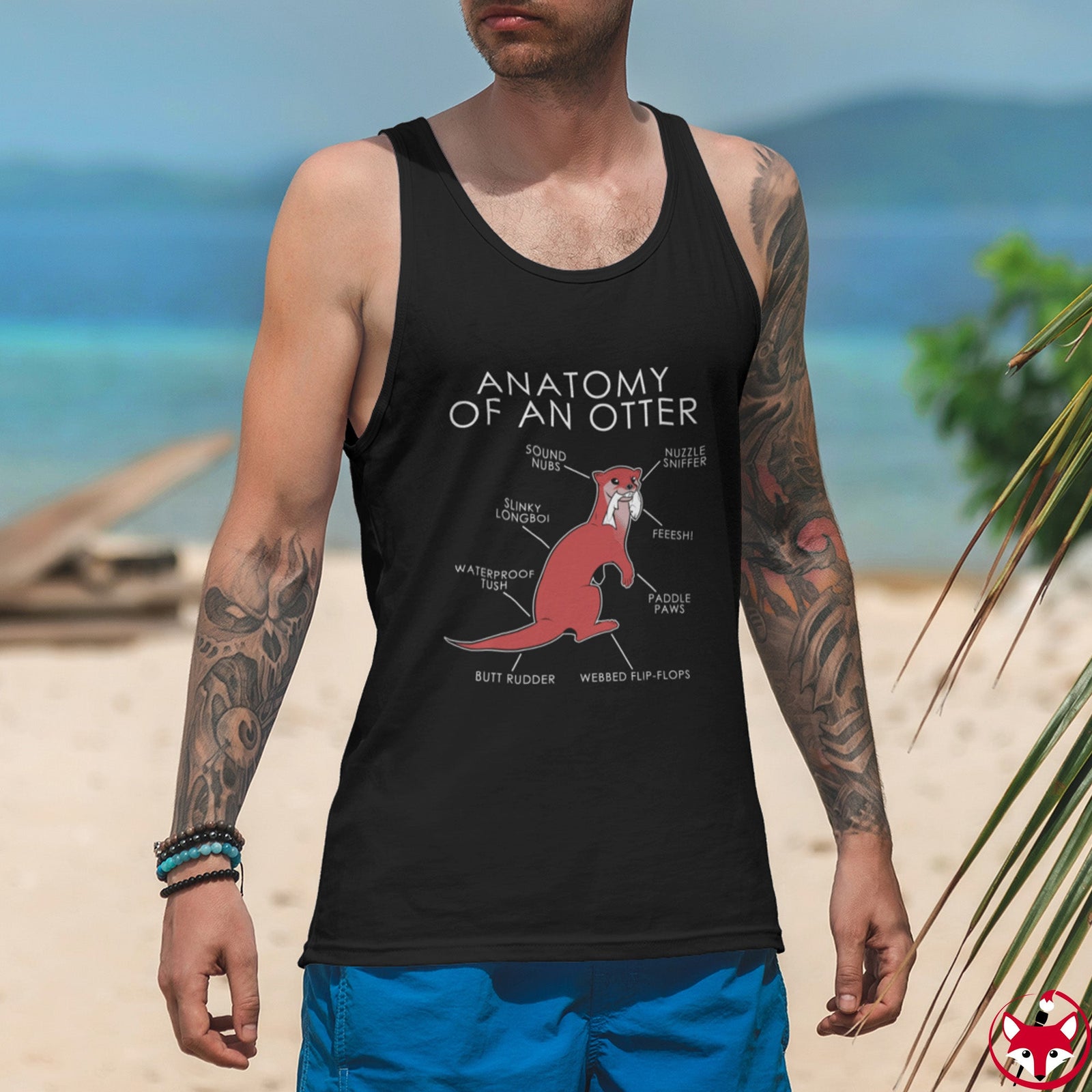Otter Red - Tank Top Tank Top Artworktee 
