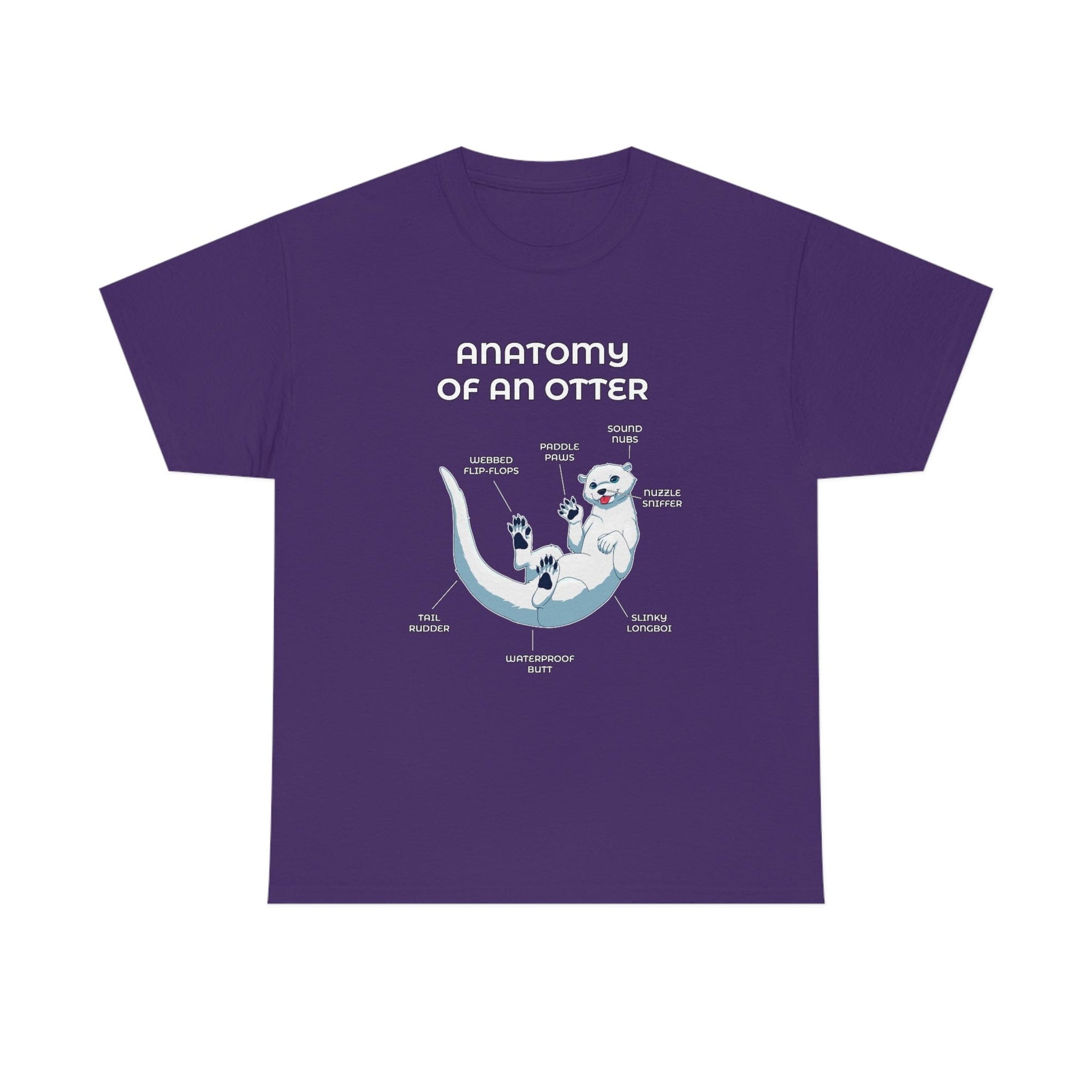 Otter White - T-Shirt T-Shirt Artworktee Purple S 