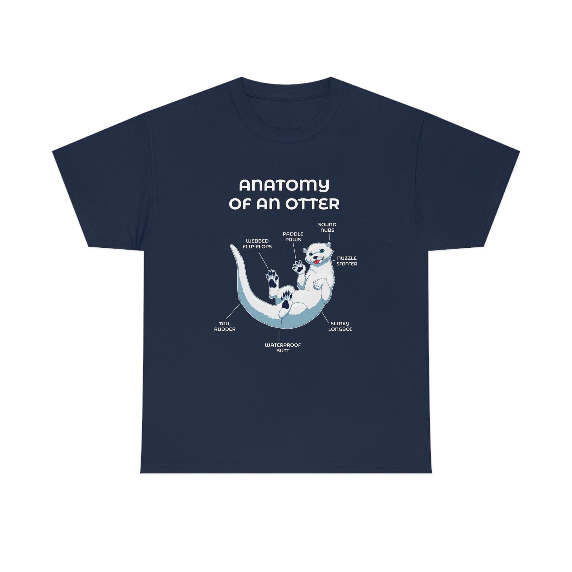 Otter White - T-Shirt T-Shirt Artworktee Navy Blue S 