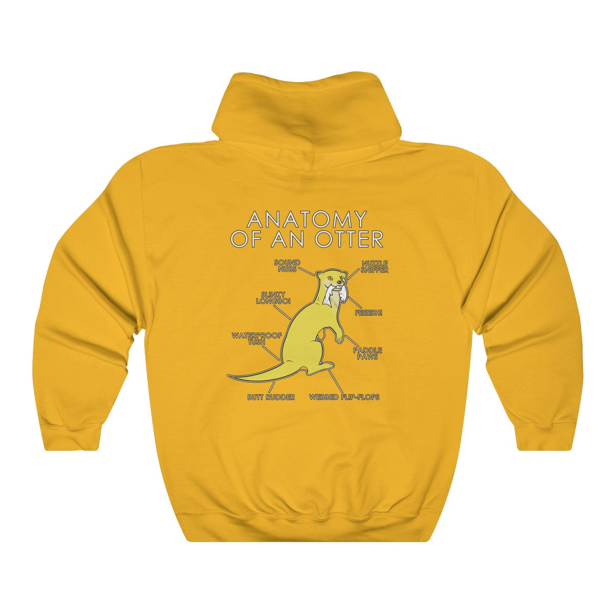Otter Yellow - Hoodie Hoodie Artworktee Gold S 