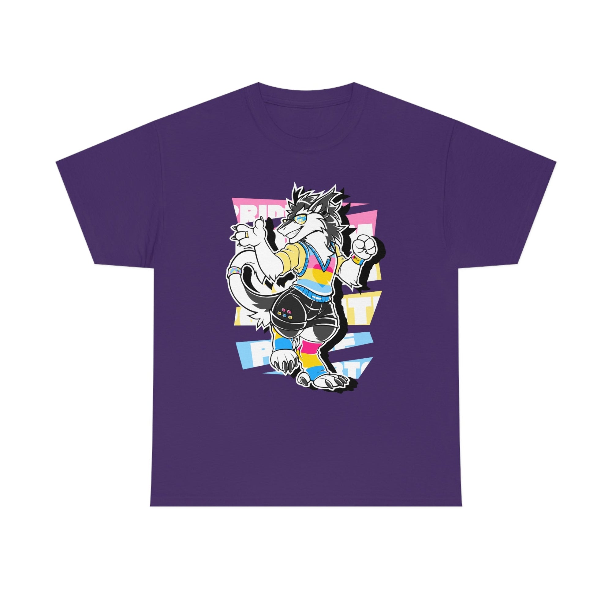 Panromantic Pride Ashton Sergal - T-Shirt T-Shirt Artworktee Purple S 