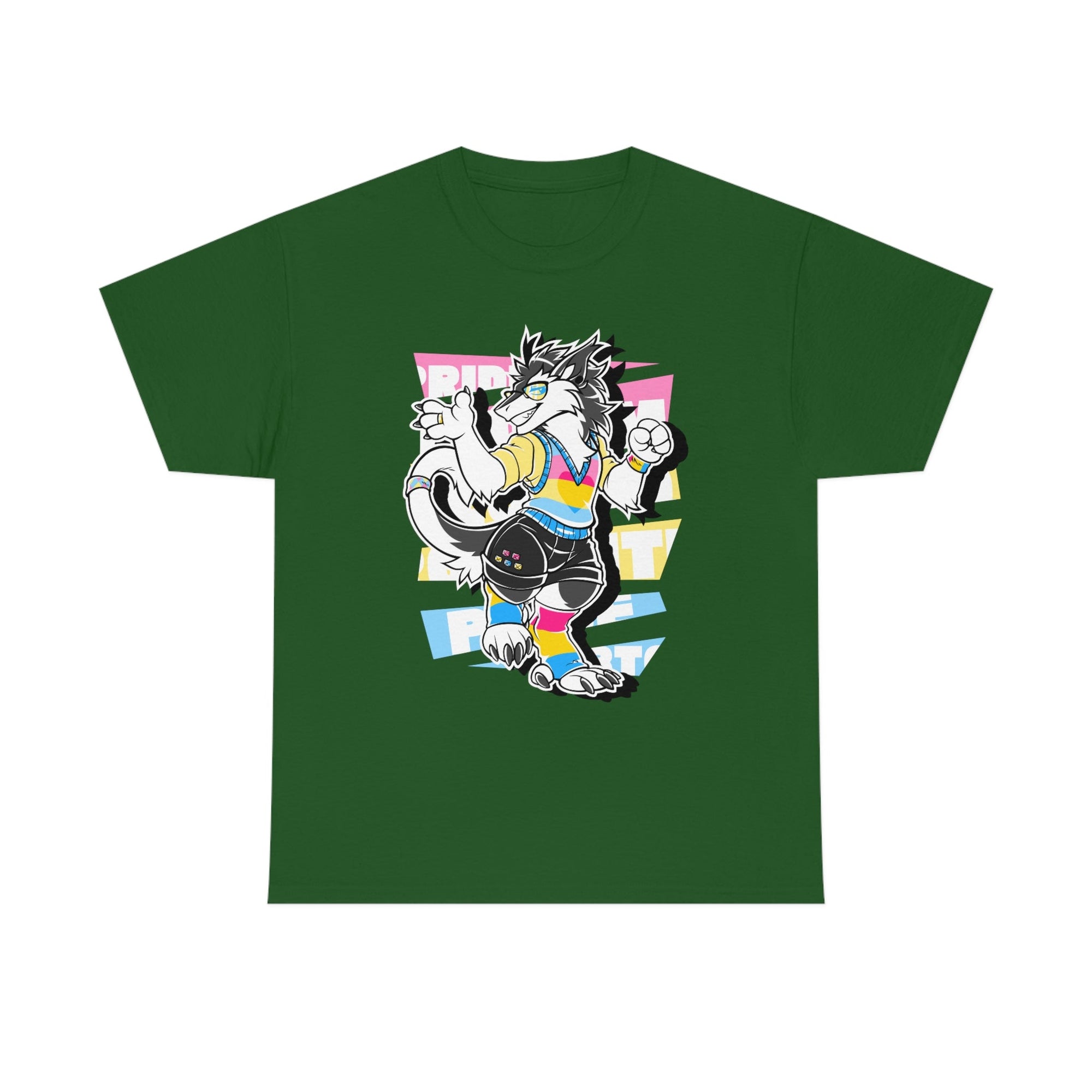 Panromantic Pride Ashton Sergal - T-Shirt T-Shirt Artworktee Green S 