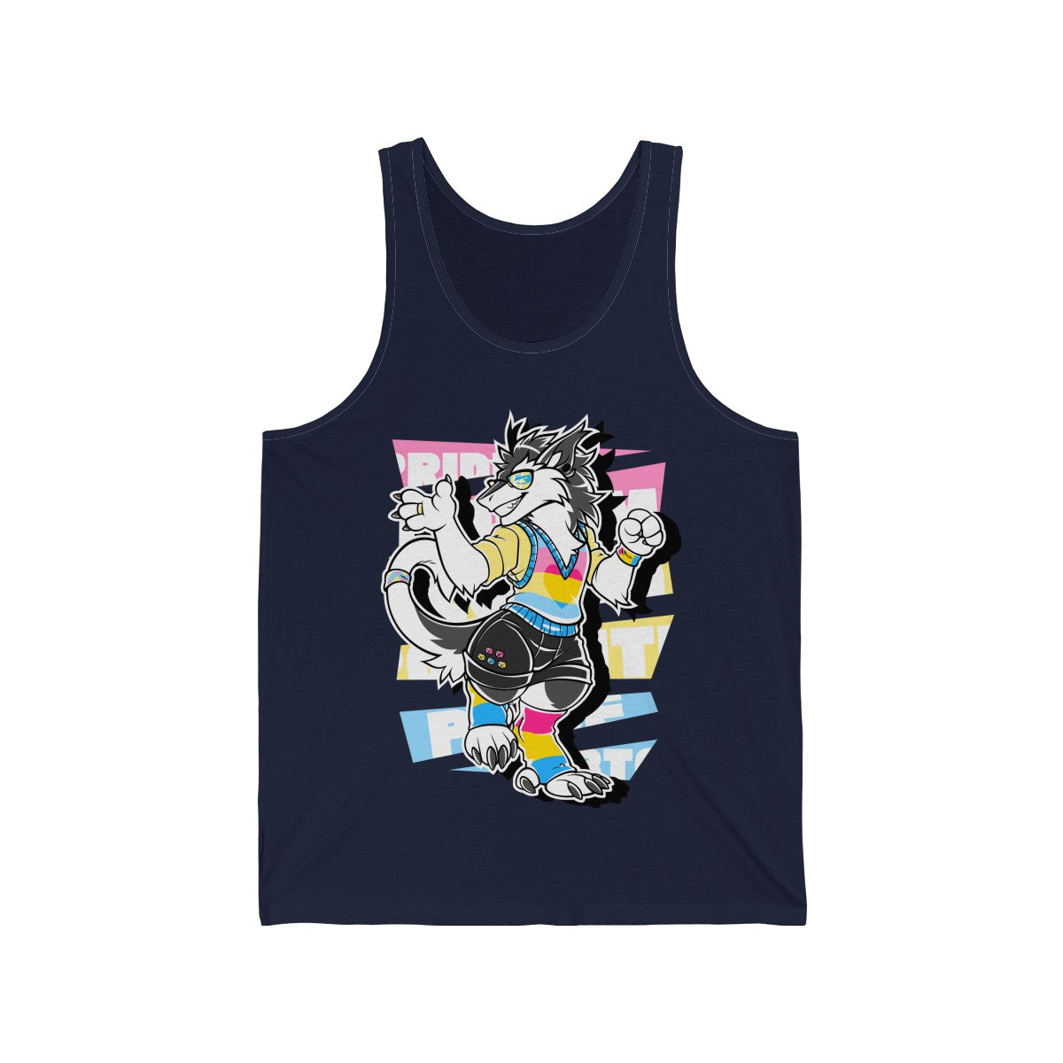 Panromantic Pride Ashton Sergal - Tank Top Tank Top Artworktee Navy Blue XS 