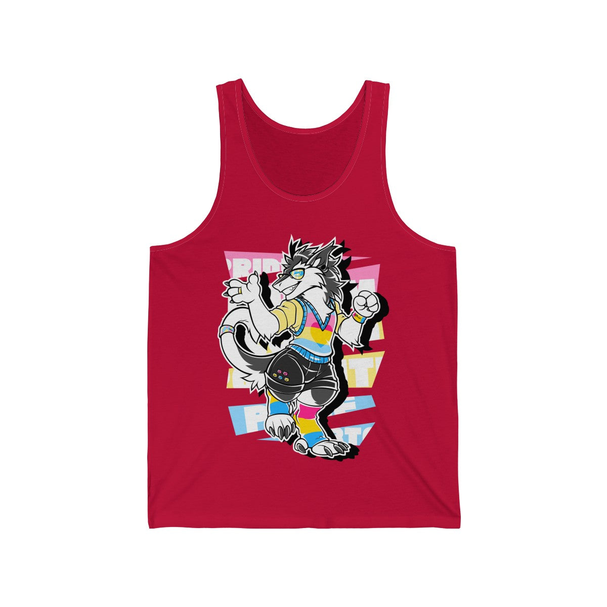 Panromantic Pride Ashton Sergal - Tank Top Tank Top Artworktee Red XS 