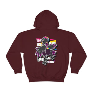 Panromantic Pride Munin Raven - Hoodie Hoodie Artworktee Maroon S 