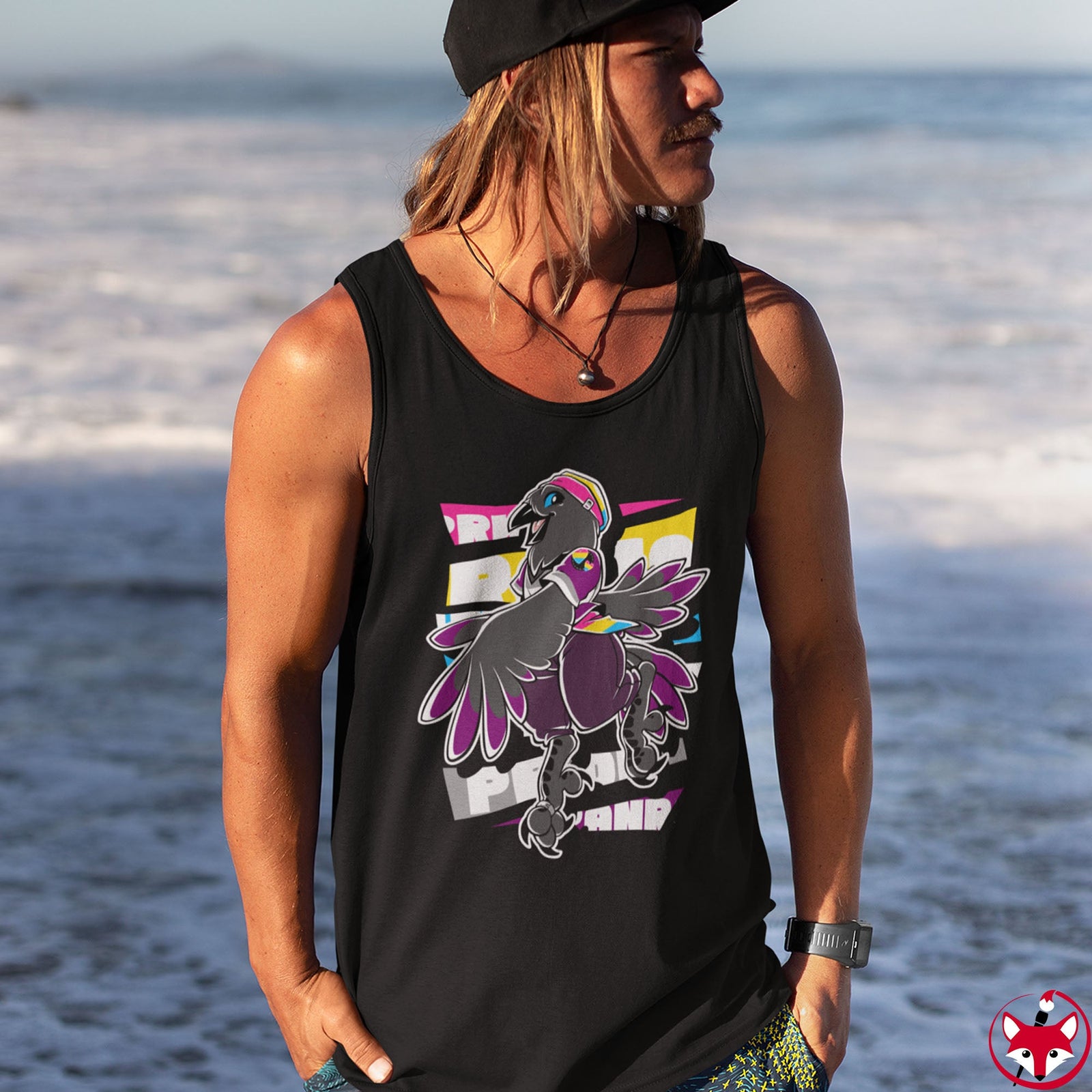 Panromantic Pride Munin Raven - Tank Top Tank Top Artworktee 