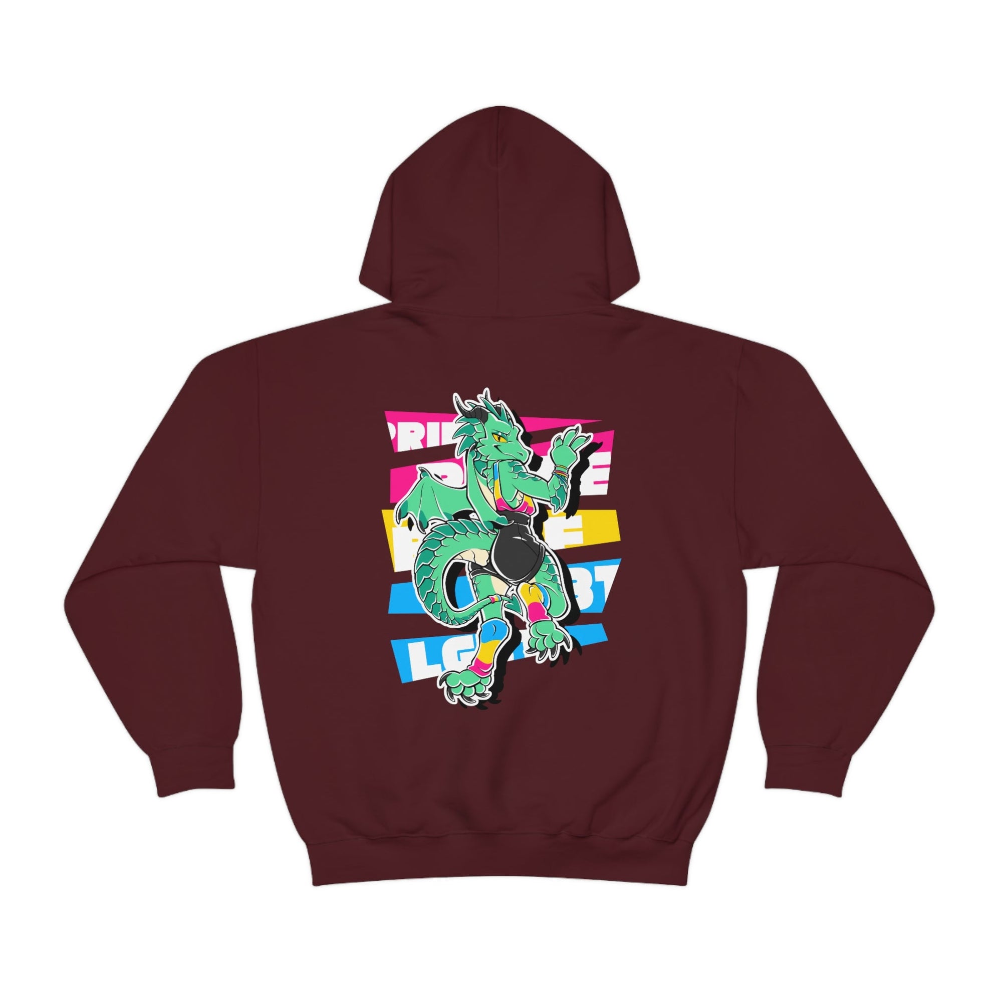 Pansexual Pride Jules Dragon - Hoodie Hoodie Artworktee Maroon S 