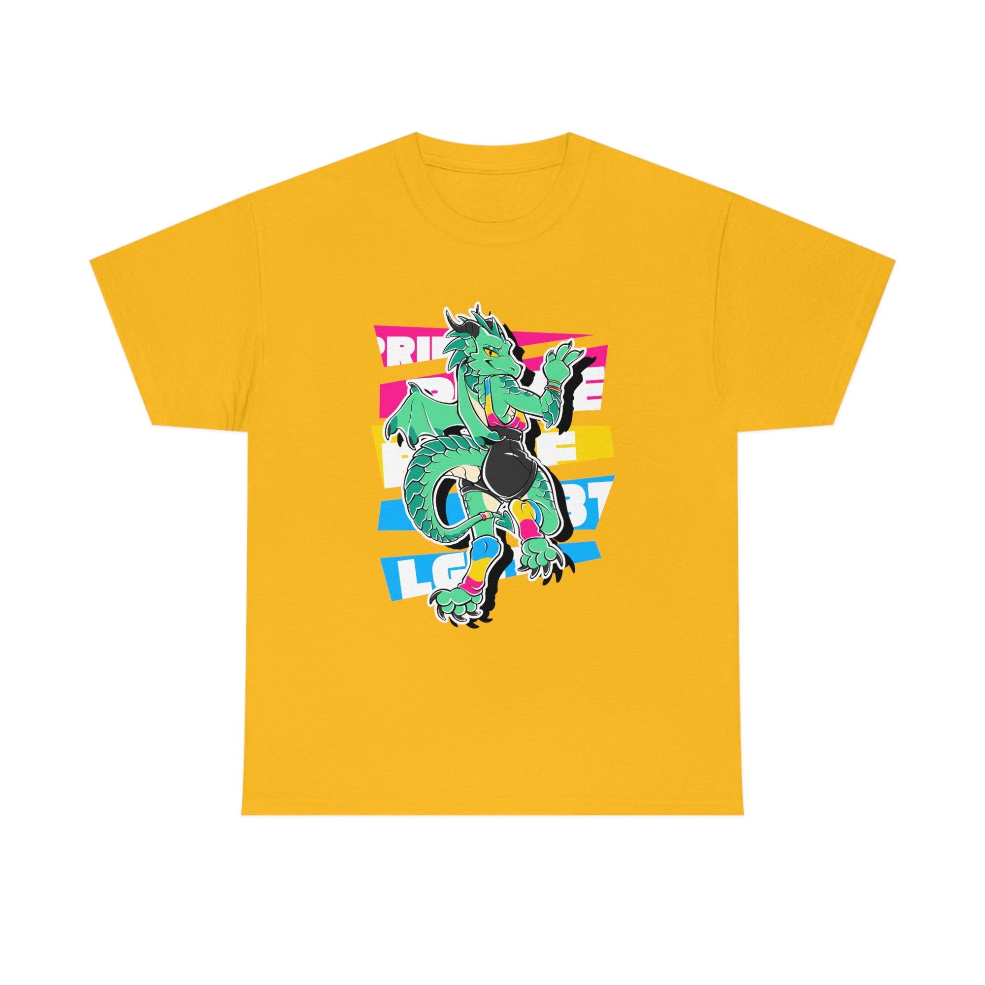 Pansexual Pride Jules Dragon - T-Shirt Hoodie Artworktee Gold S 