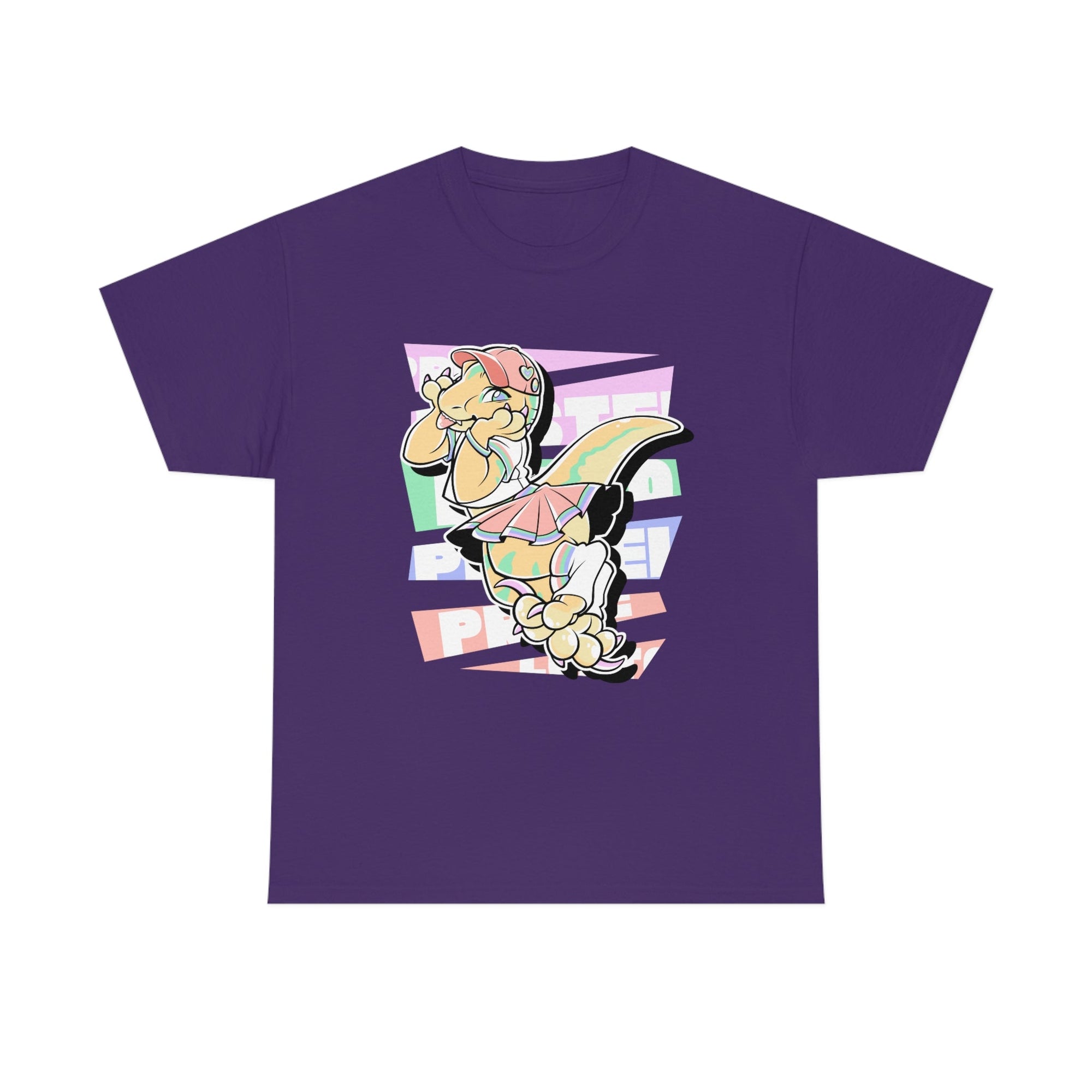 Pastel Gay Pride Echo Raptor - T-Shirt T-Shirt Artworktee Purple S 