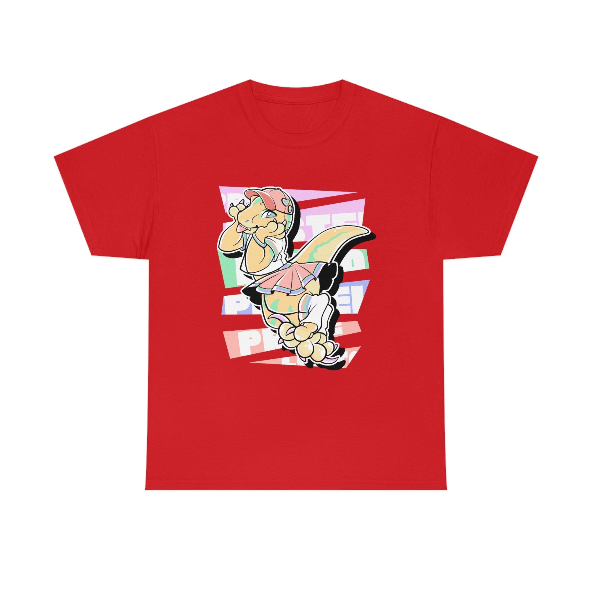 Pastel Gay Pride Echo Raptor - T-Shirt T-Shirt Artworktee Red S 
