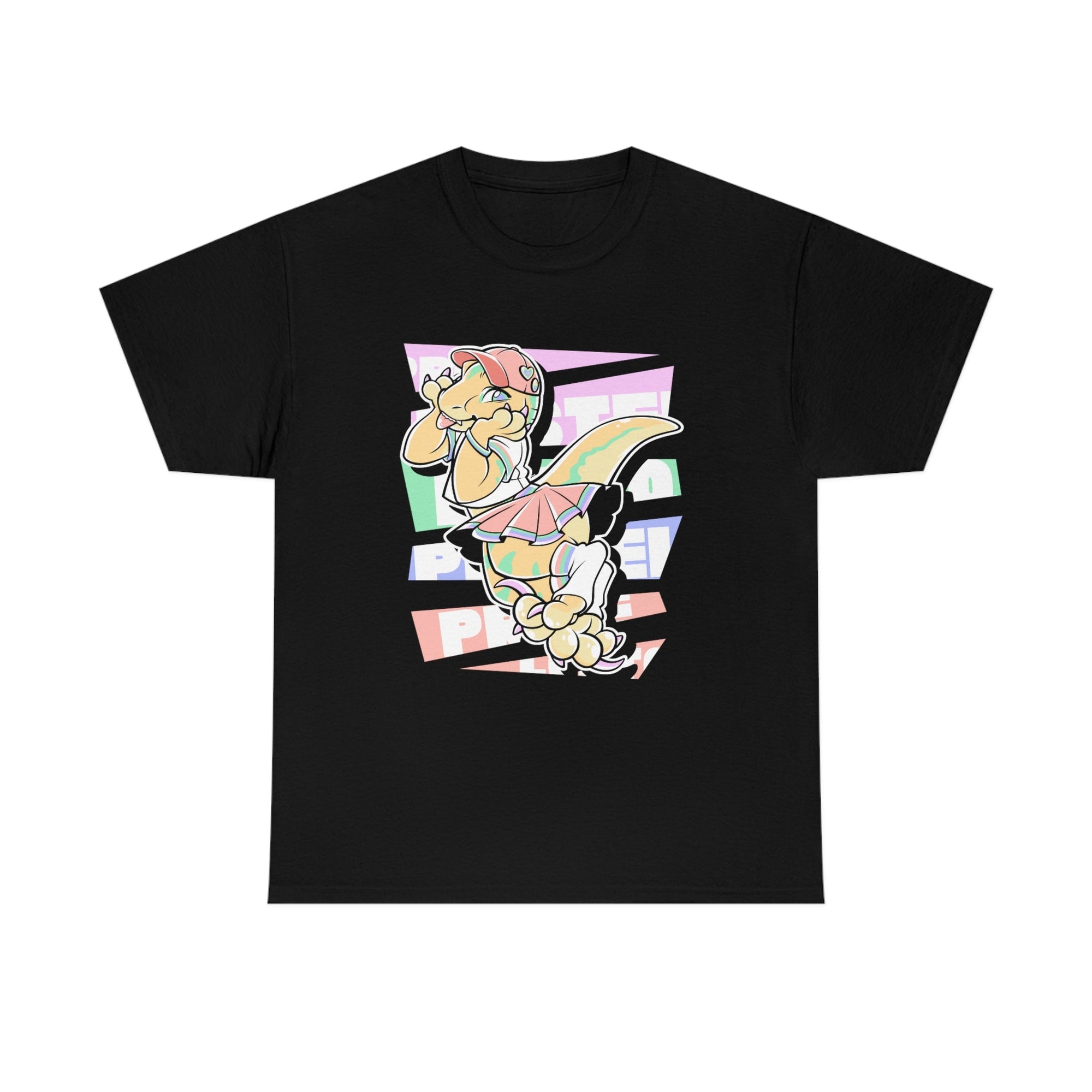 Pastel Gay Pride Echo Raptor - T-Shirt T-Shirt Artworktee Black S 