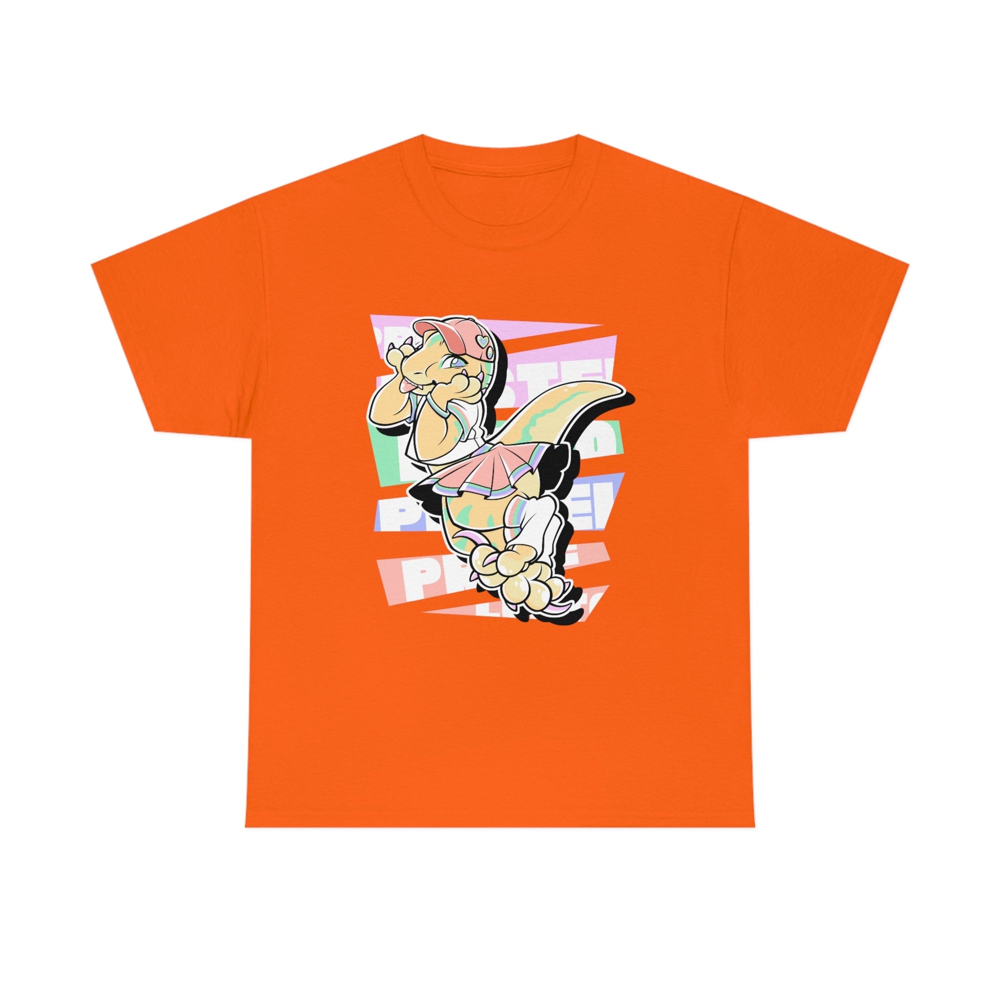 Pastel Gay Pride Echo Raptor - T-Shirt T-Shirt Artworktee Orange S 