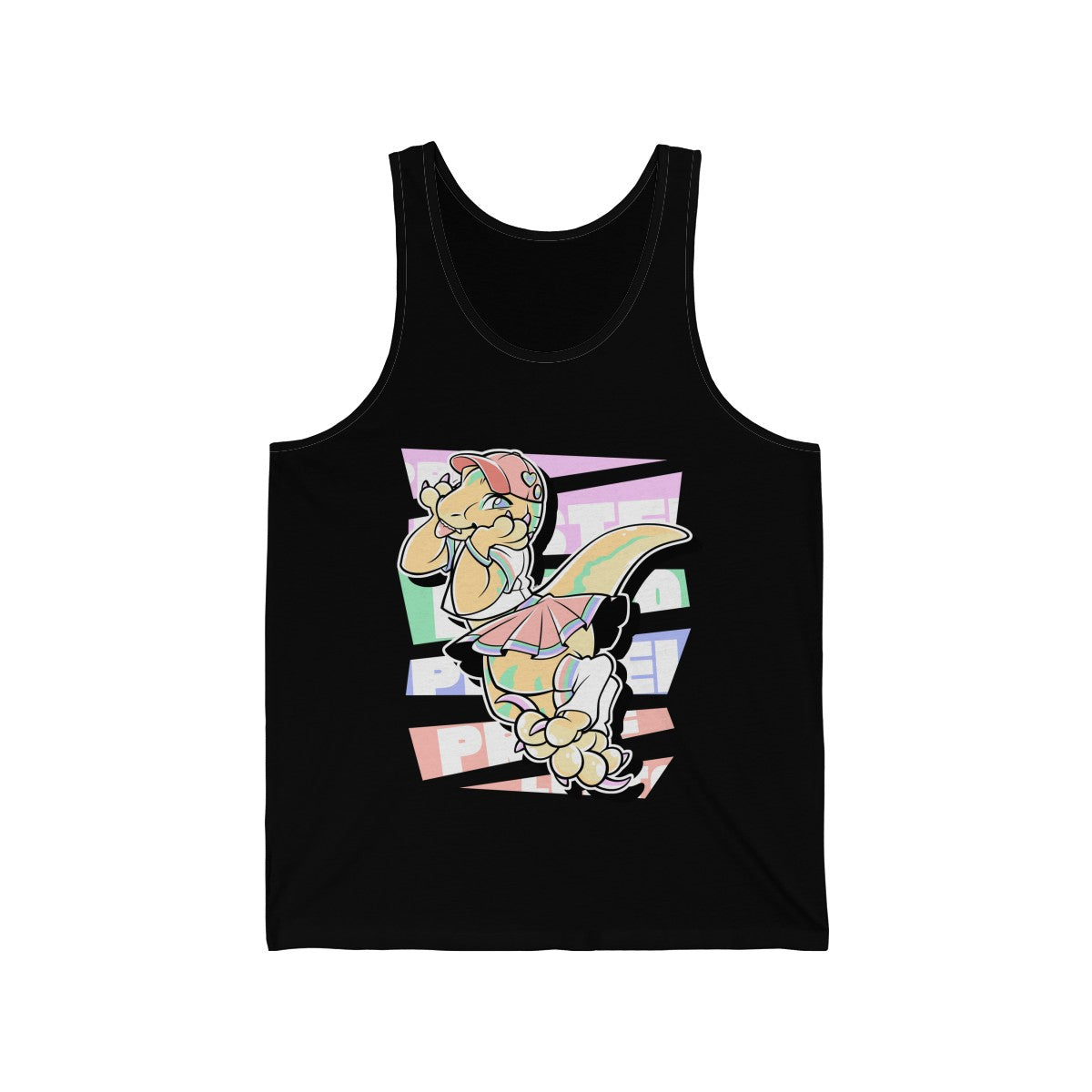 Pastel Gay Pride Echo Raptor - Tank Top Tank Top Artworktee Black XS 