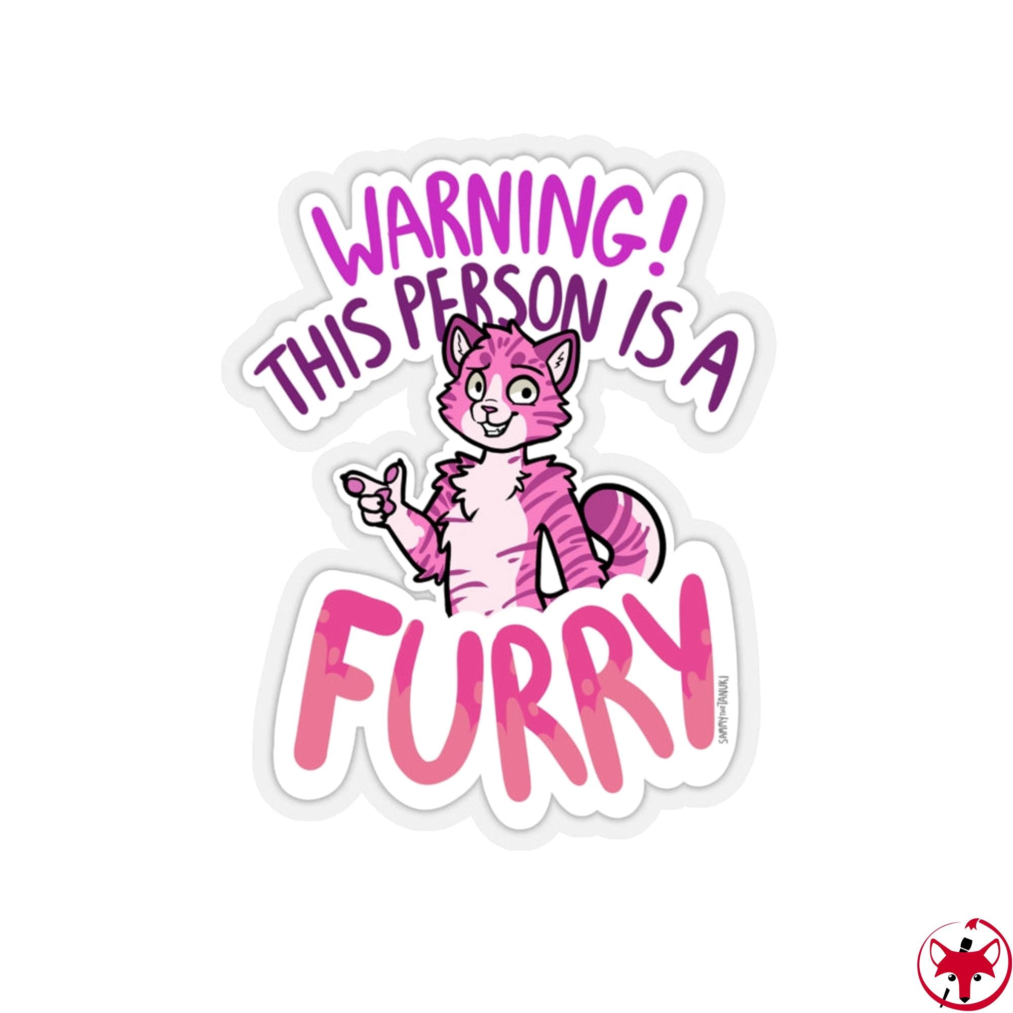 Pink Cat - Sticker Sticker Sammy The Tanuki 