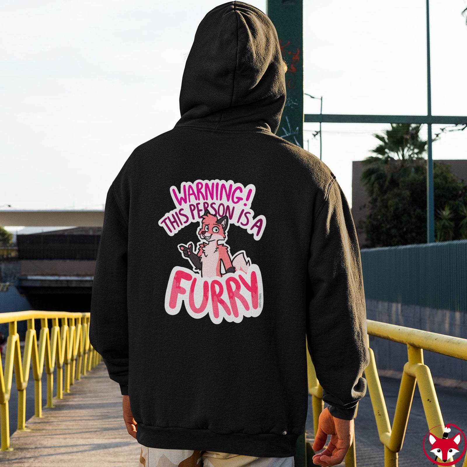 Pink Fox - Hoodie Hoodie Sammy The Tanuki 