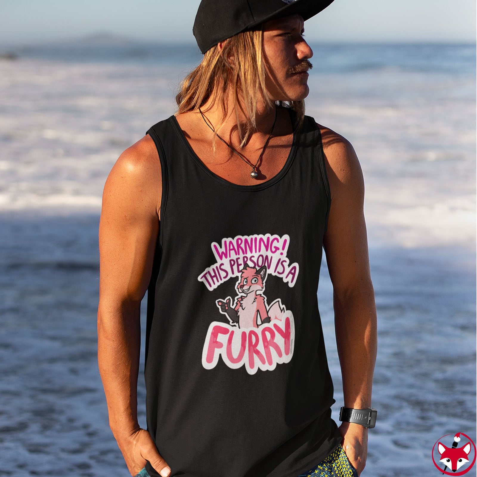 Pink Fox - Tank Top Tank Top Sammy The Tanuki 