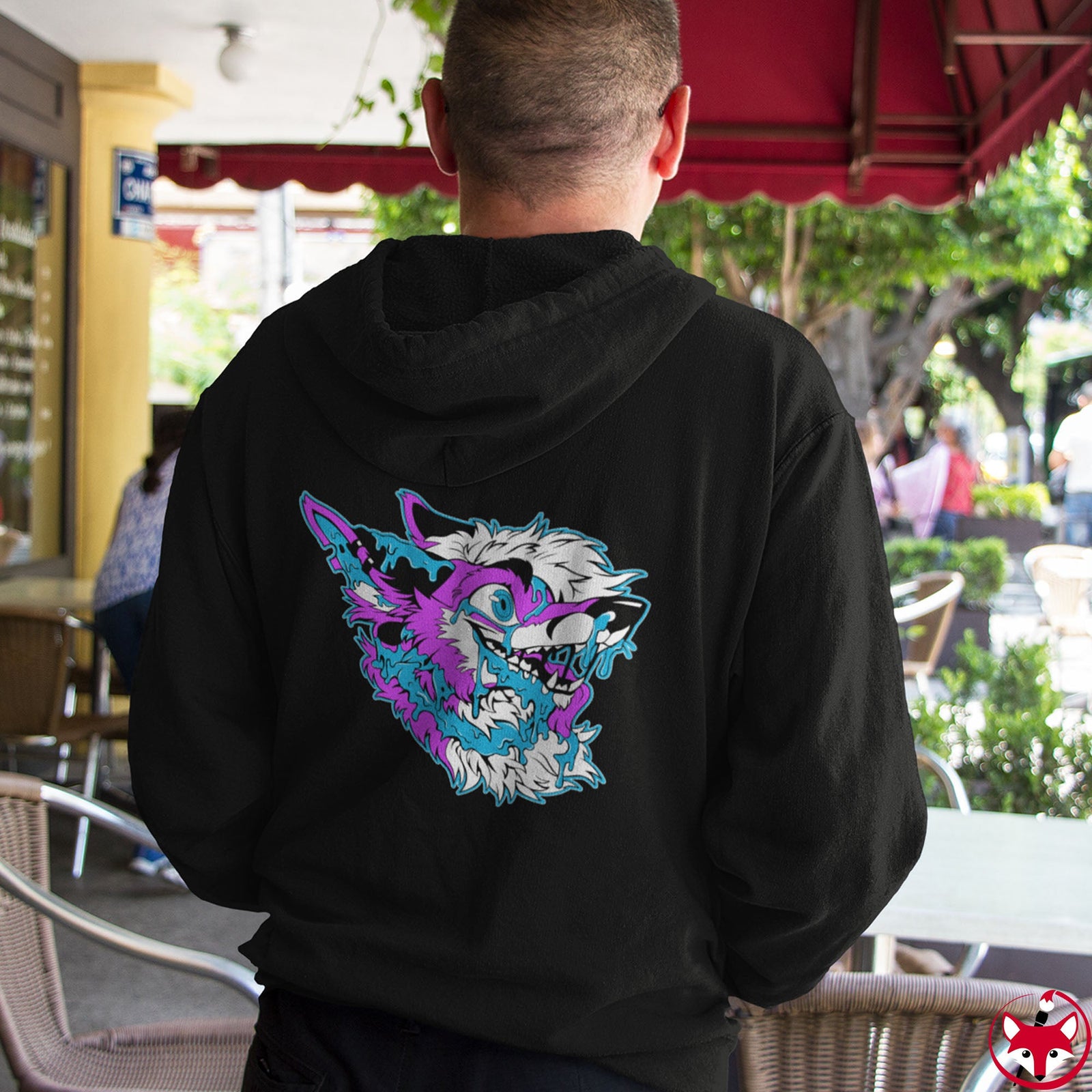 Pink and Light Blue - Hoodie Hoodie Artworktee 