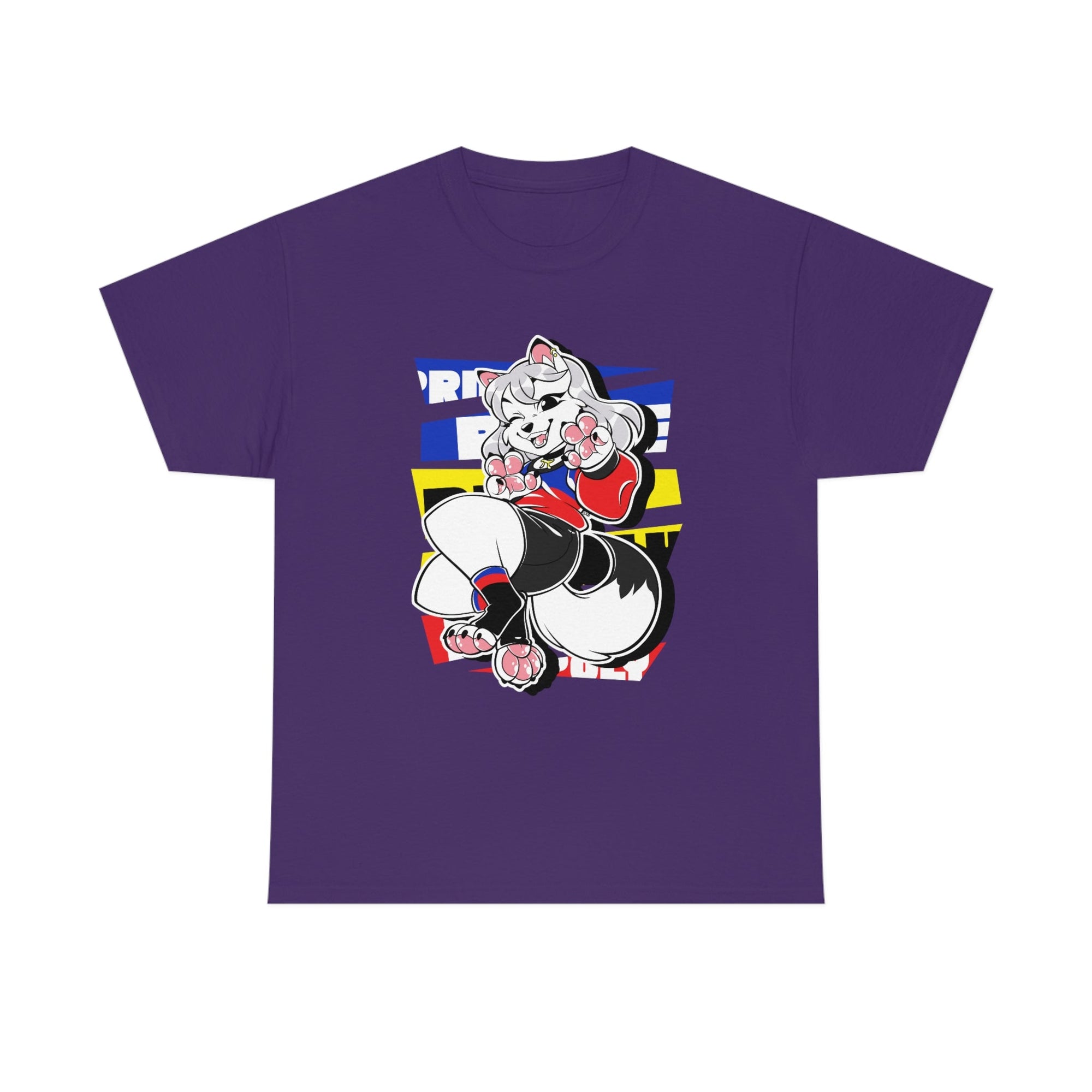Polyamorous Pride Riley Arctic Fox - T-Shirt T-Shirt Artworktee Purple S 