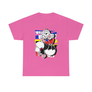 Polyamorous Pride Riley Arctic Fox - T-Shirt T-Shirt Artworktee Pink S 