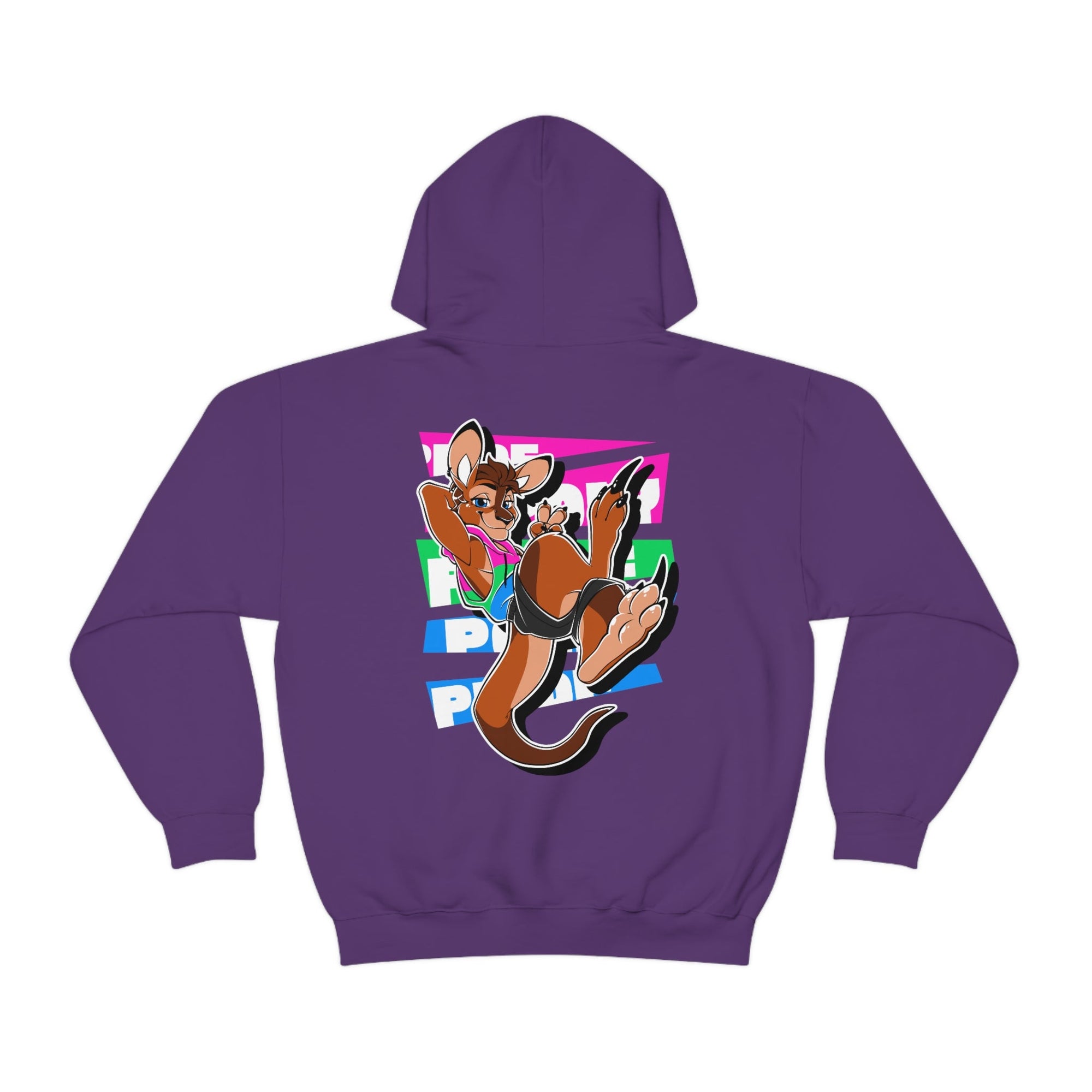 Polysexual Pride Tau Kangaroo - Hoodie Hoodie Artworktee Purple S 