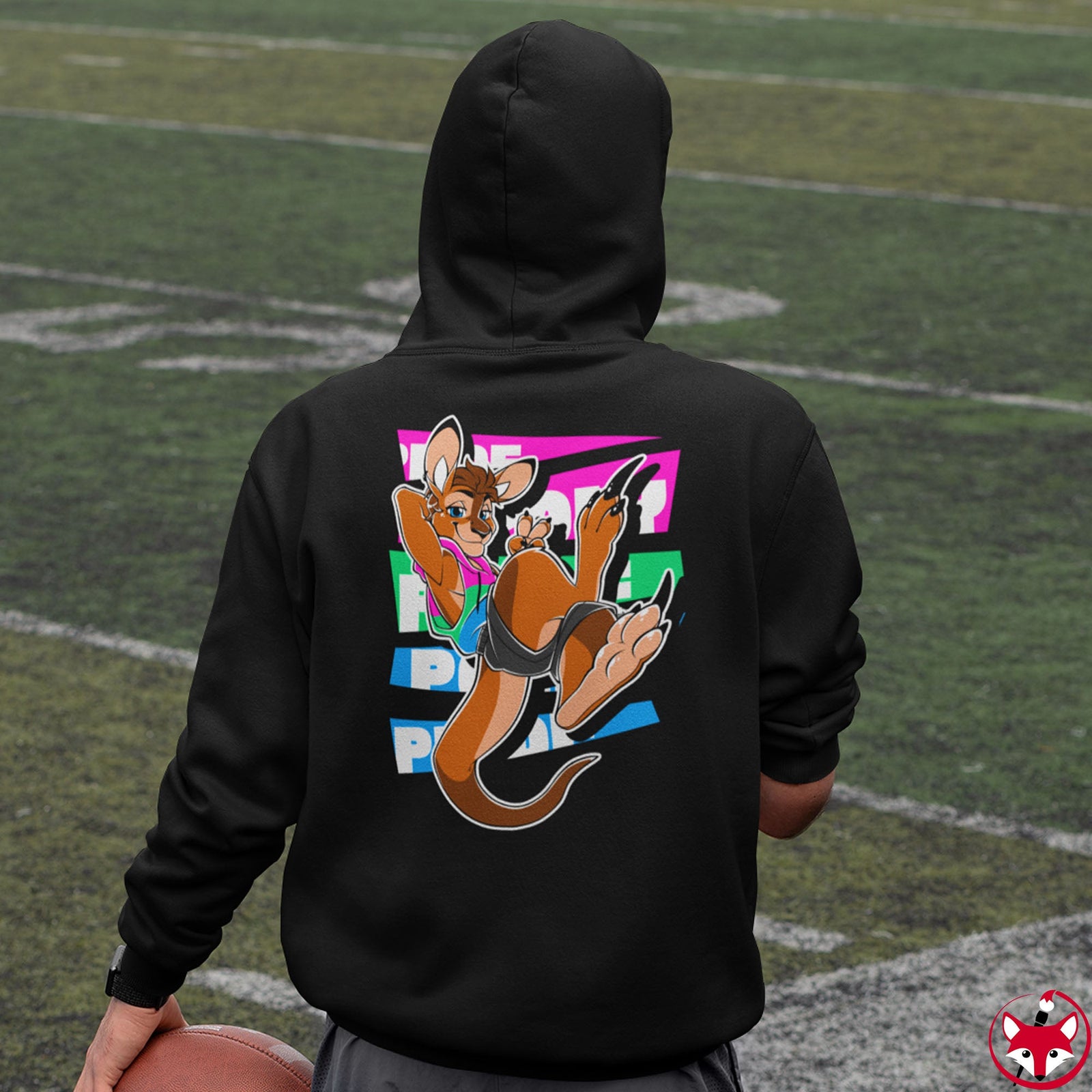 Polysexual Pride Tau Kangaroo - Hoodie Hoodie Artworktee 