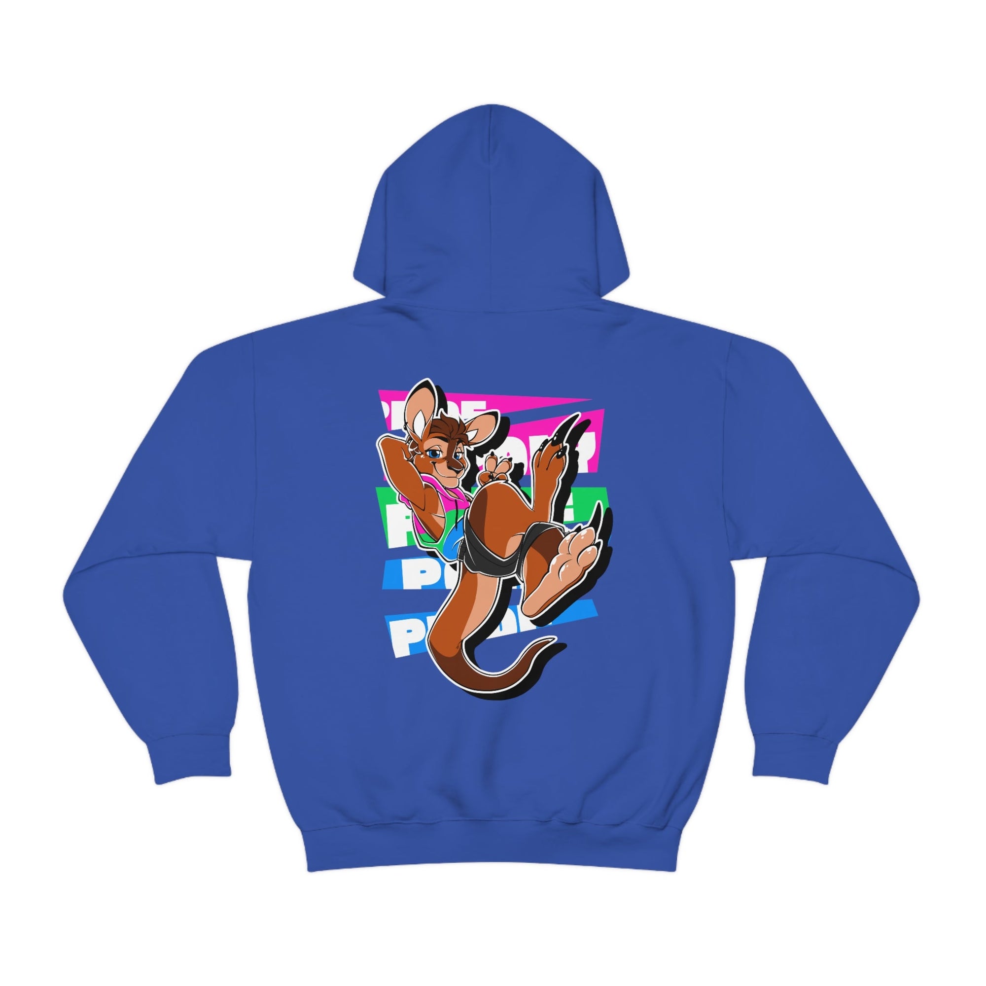 Polysexual Pride Tau Kangaroo - Hoodie Hoodie Artworktee Royal Blue S 