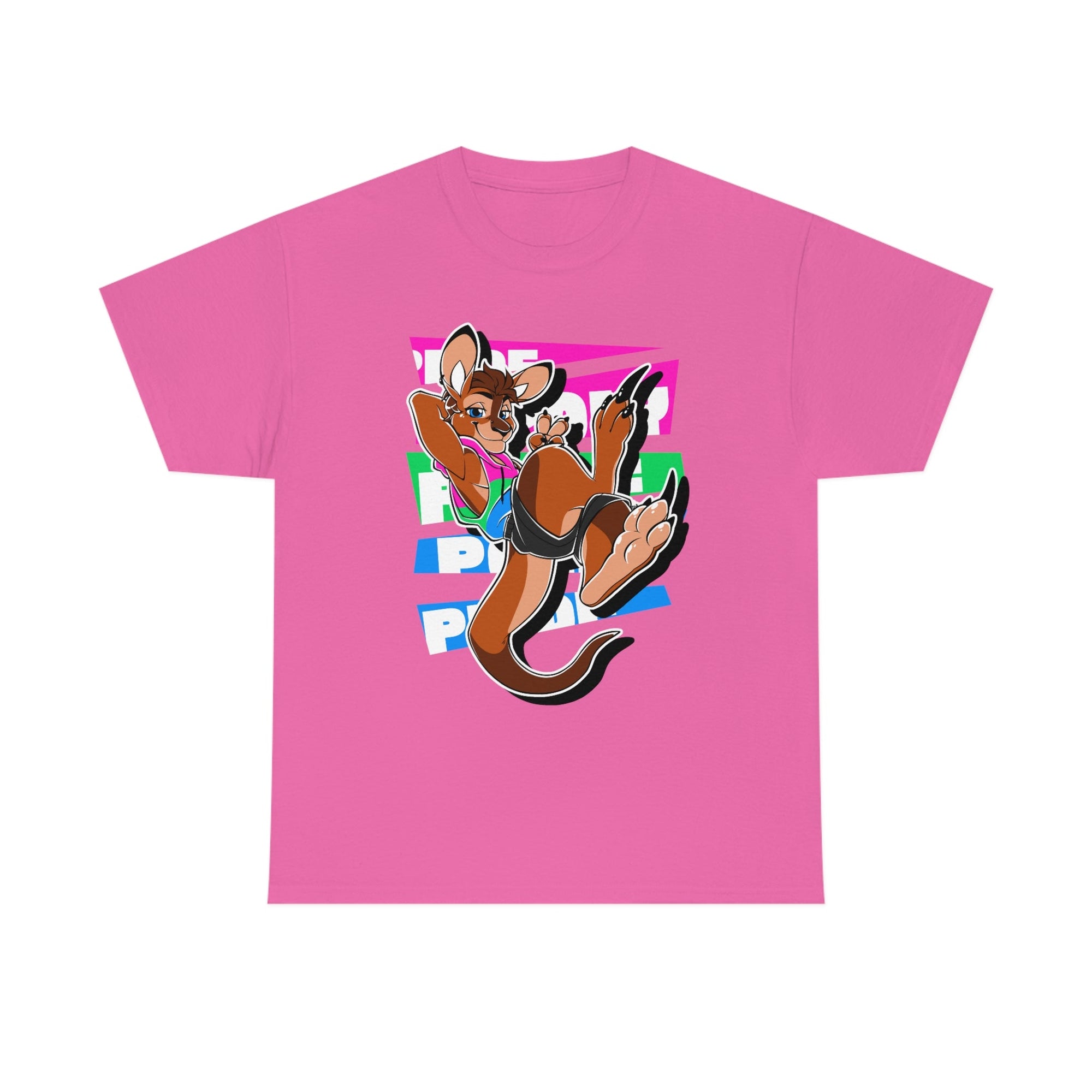 Polysexual Pride Tau Kangaroo - T-Shirt T-Shirt Artworktee Pink S 