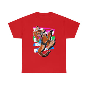 Polysexual Pride Tau Kangaroo - T-Shirt T-Shirt Artworktee Red S 