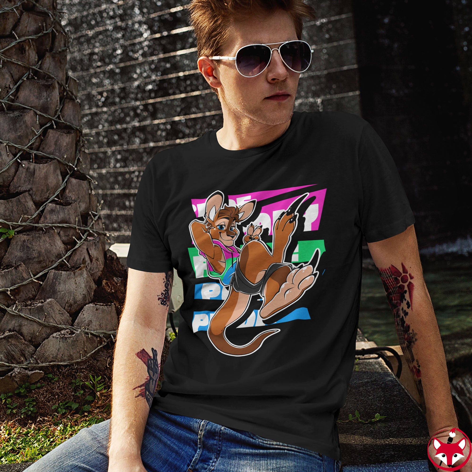 Polysexual Pride Tau Kangaroo - T-Shirt T-Shirt Artworktee 