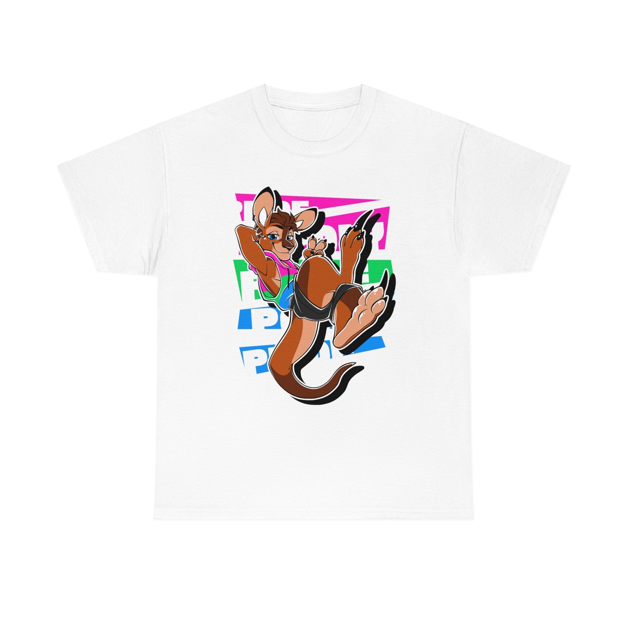 Polysexual Pride Tau Kangaroo - T-Shirt T-Shirt Artworktee White S 