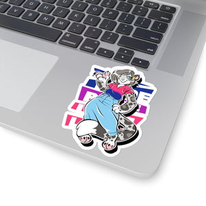 Bisexual Pride Mandy Snow Leopard - Sticker Sticker Artworktee 