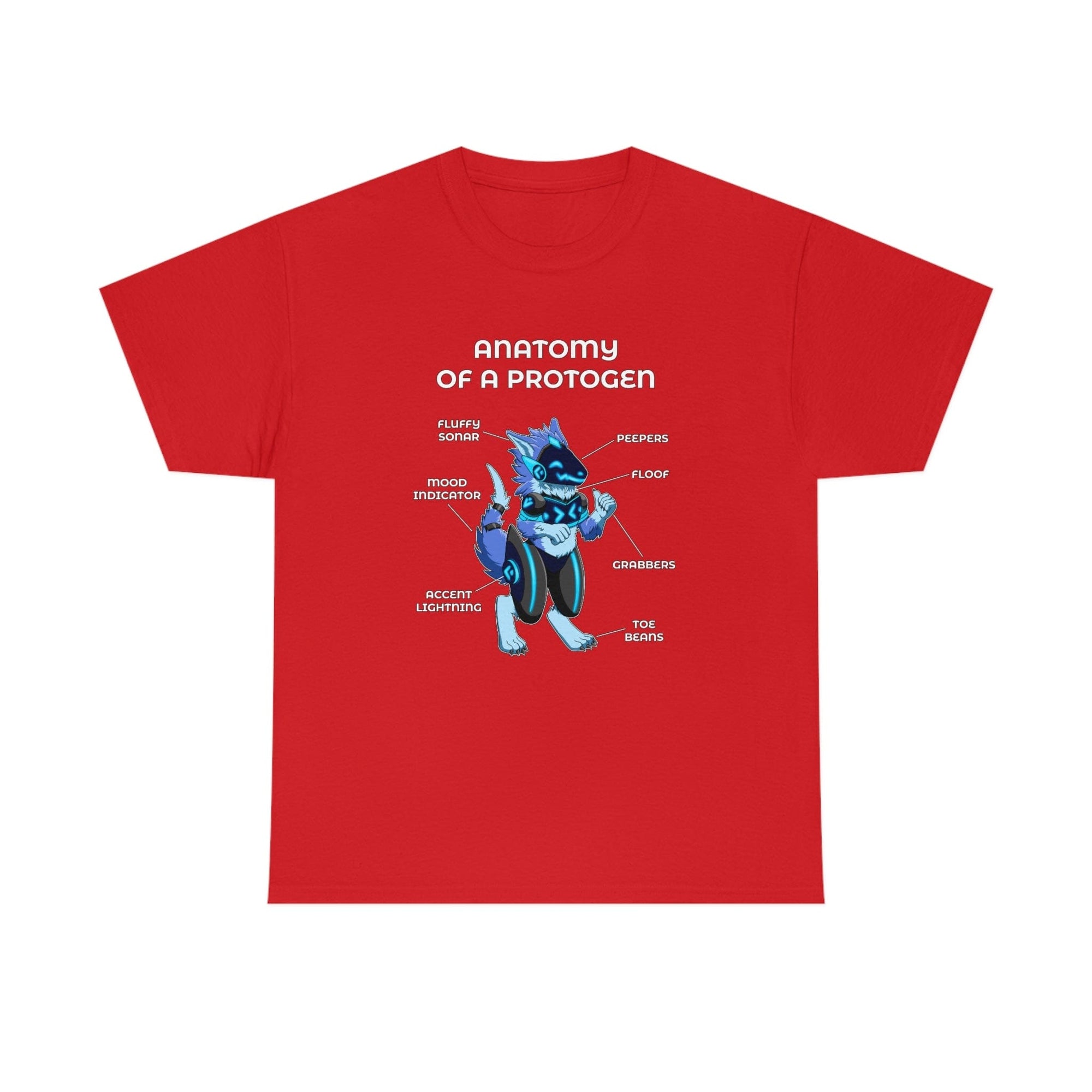 Protogen Blue - T-Shirt T-Shirt Artworktee Red S 