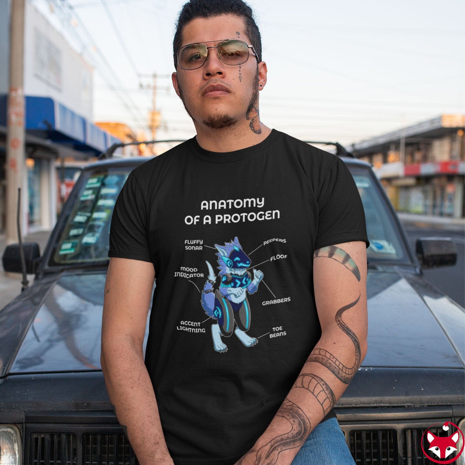 Protogen Blue - T-Shirt T-Shirt Artworktee 