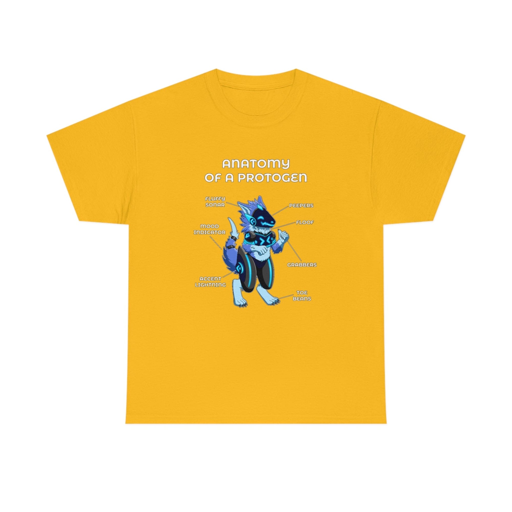 Protogen Blue - T-Shirt T-Shirt Artworktee Gold S 
