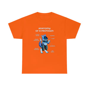 Protogen Blue - T-Shirt T-Shirt Artworktee Orange S 
