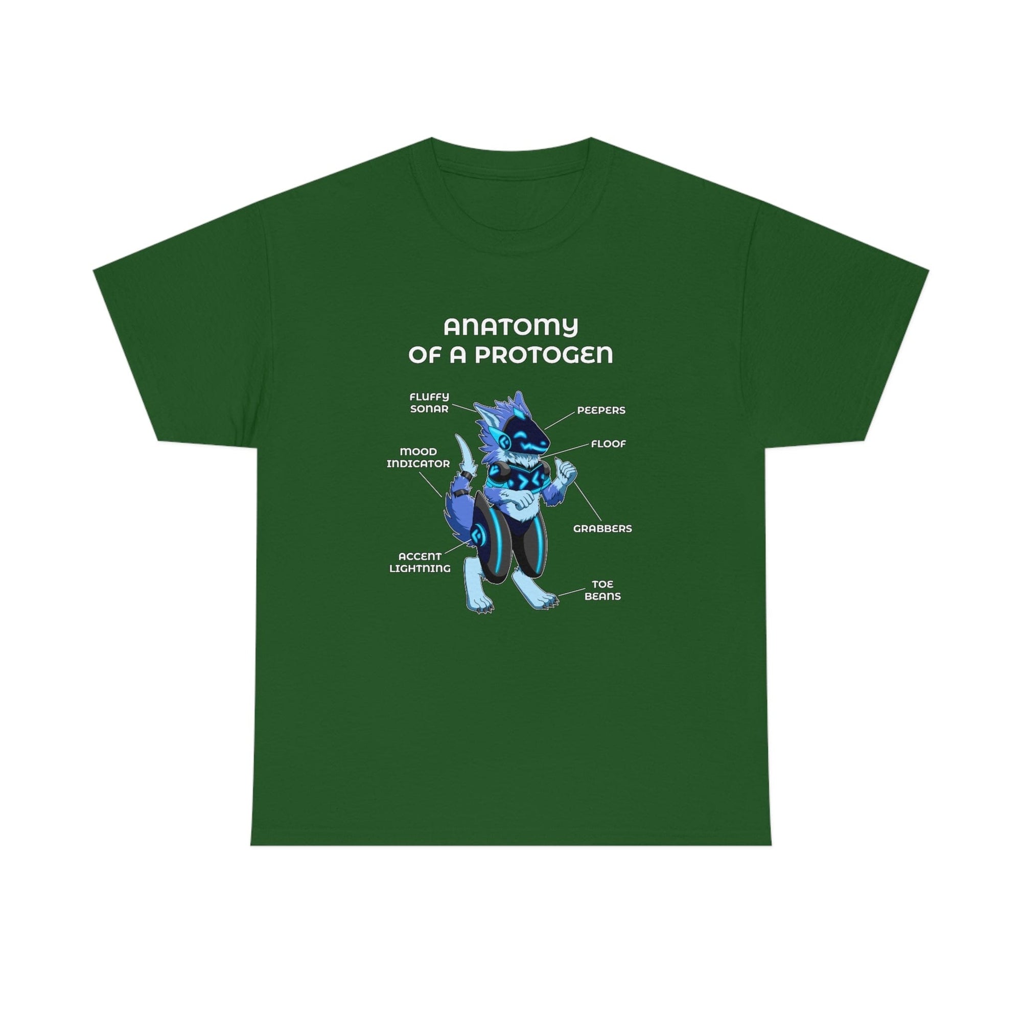 Protogen Blue - T-Shirt T-Shirt Artworktee Green S 