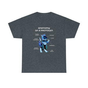 Protogen Blue - T-Shirt T-Shirt Artworktee Dark Heather S 